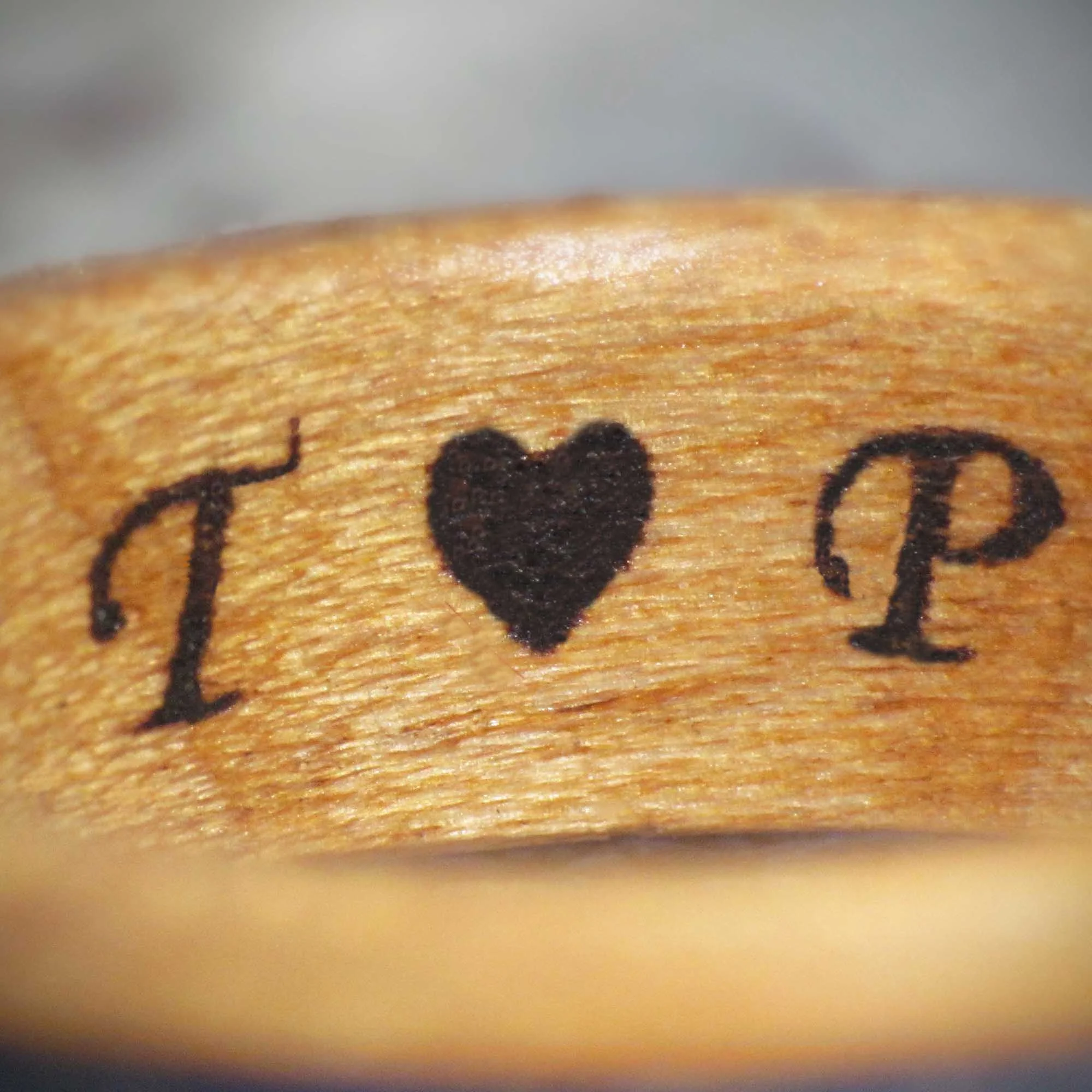 personalised wooden ring