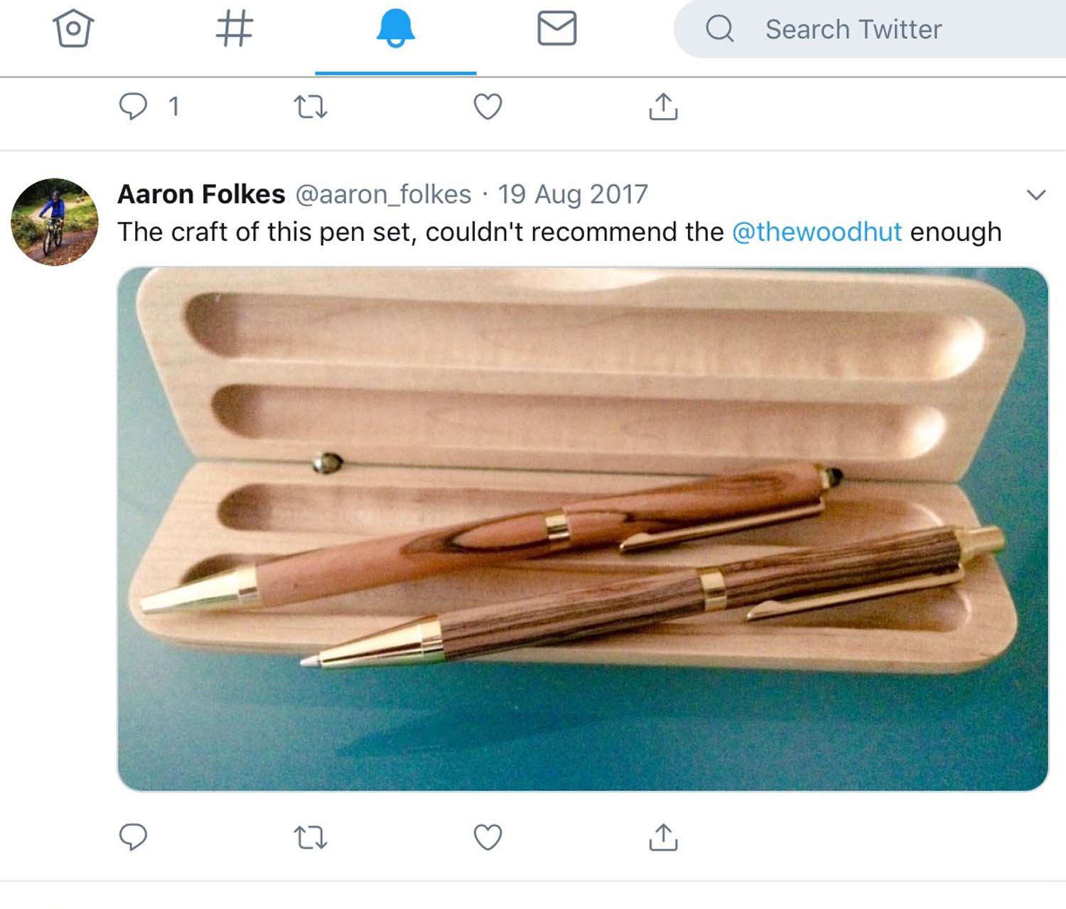 Aaron's wooden pen review