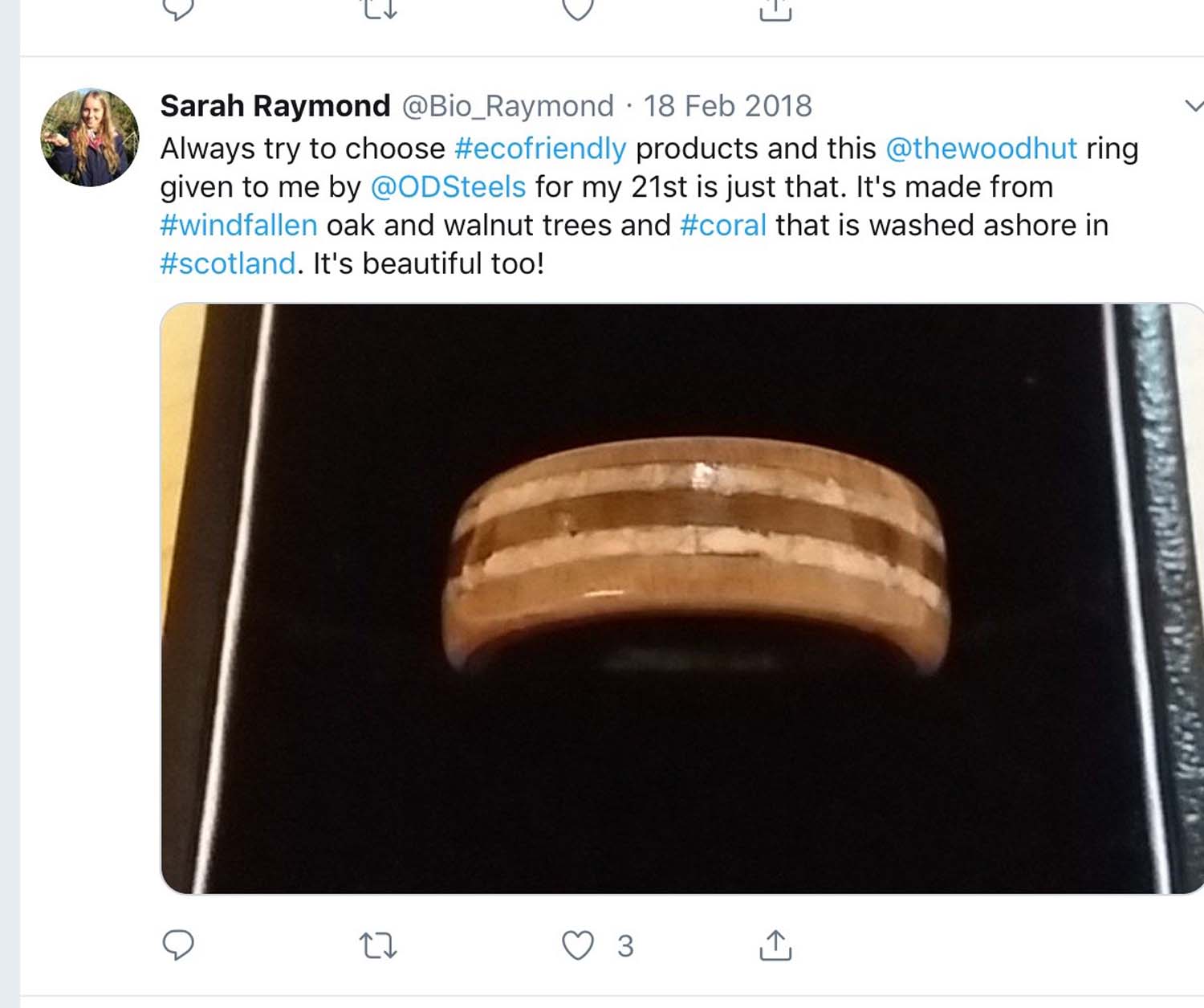 wooden review from Sarah