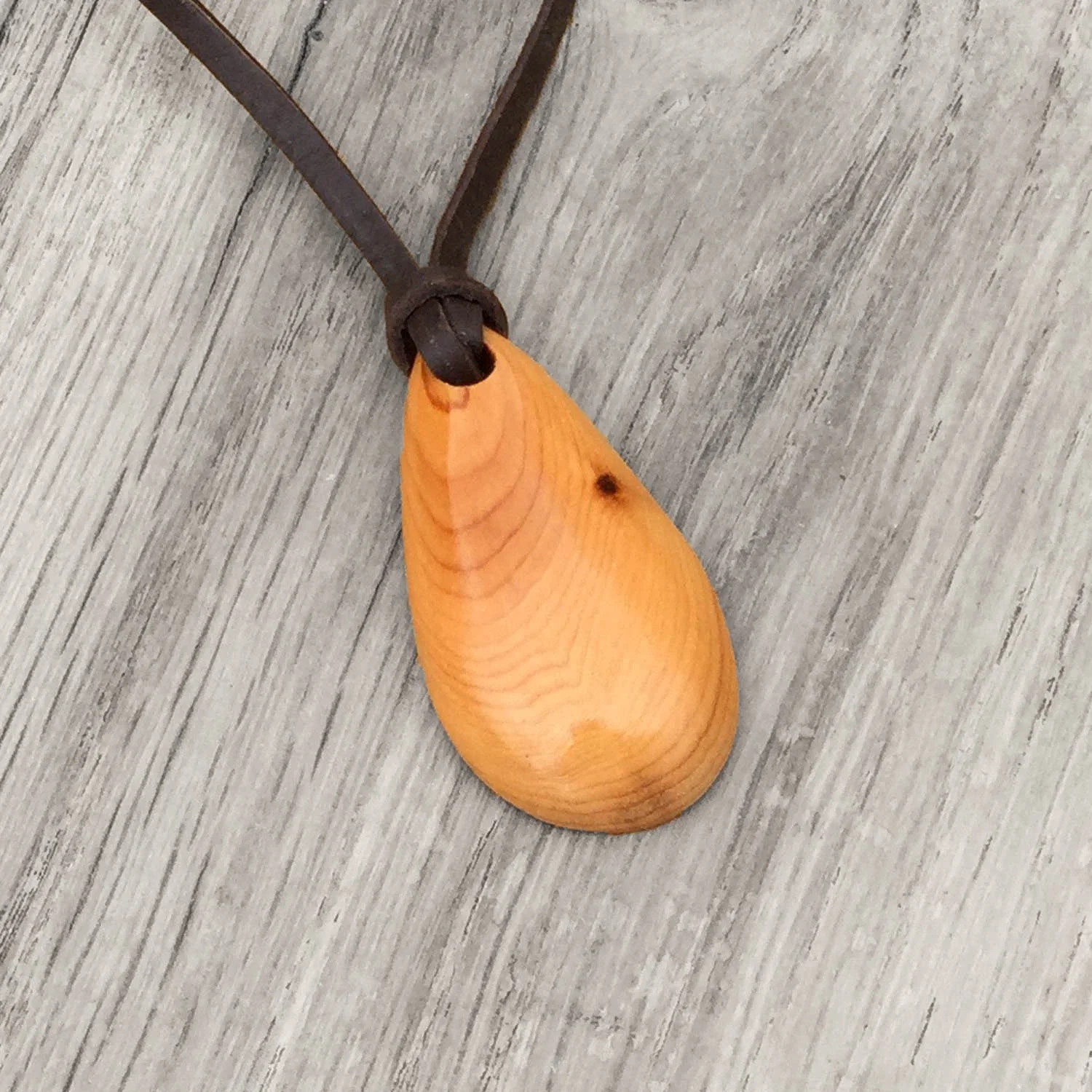 Yew Tree Teardrop Pendant