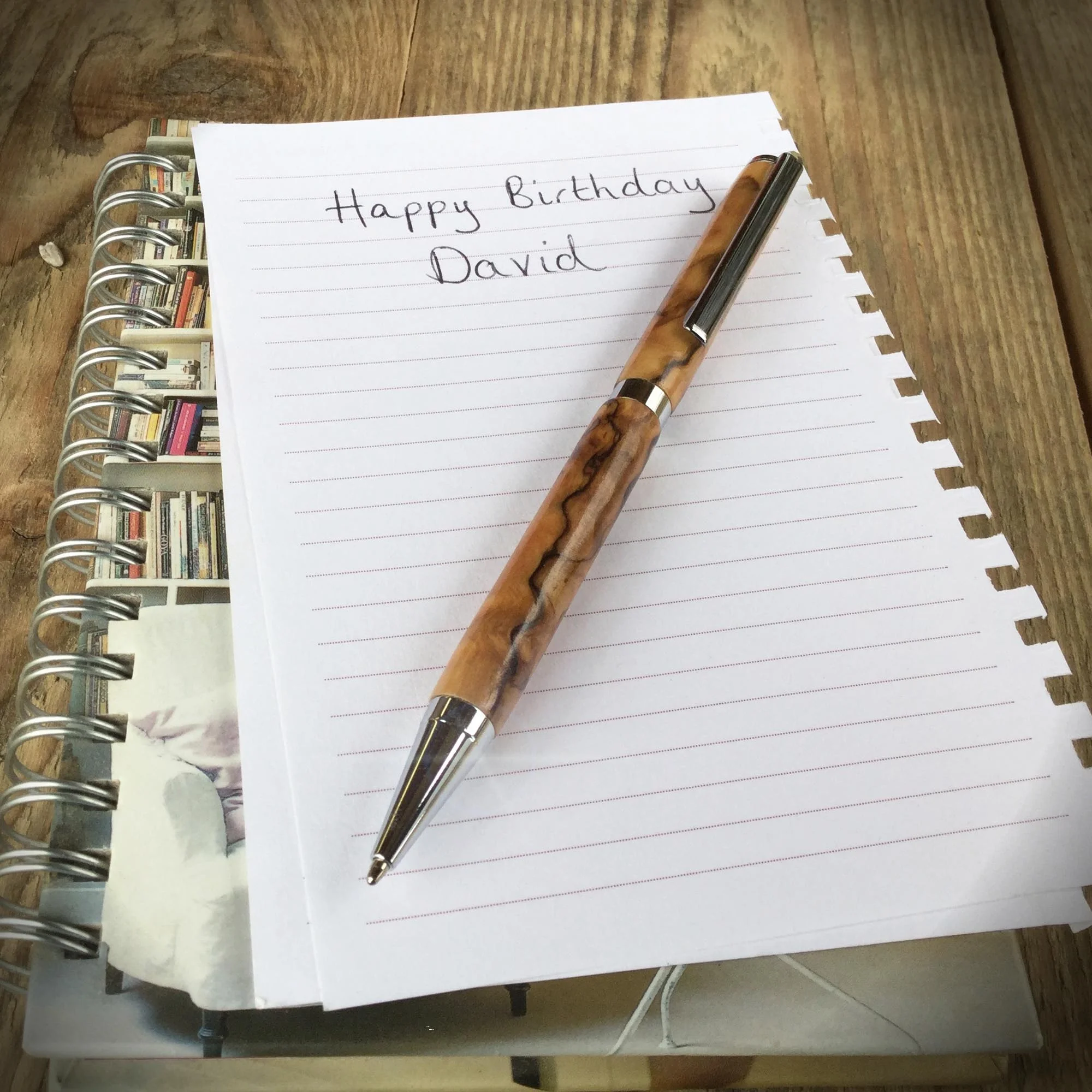 Chrome wooden pen