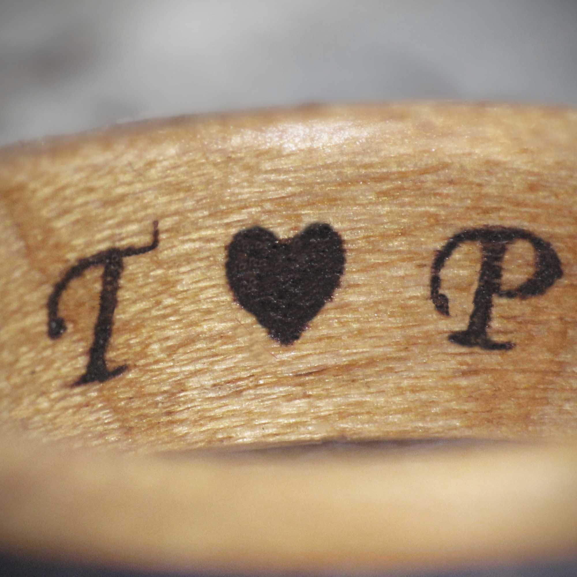 personalised wooden ring