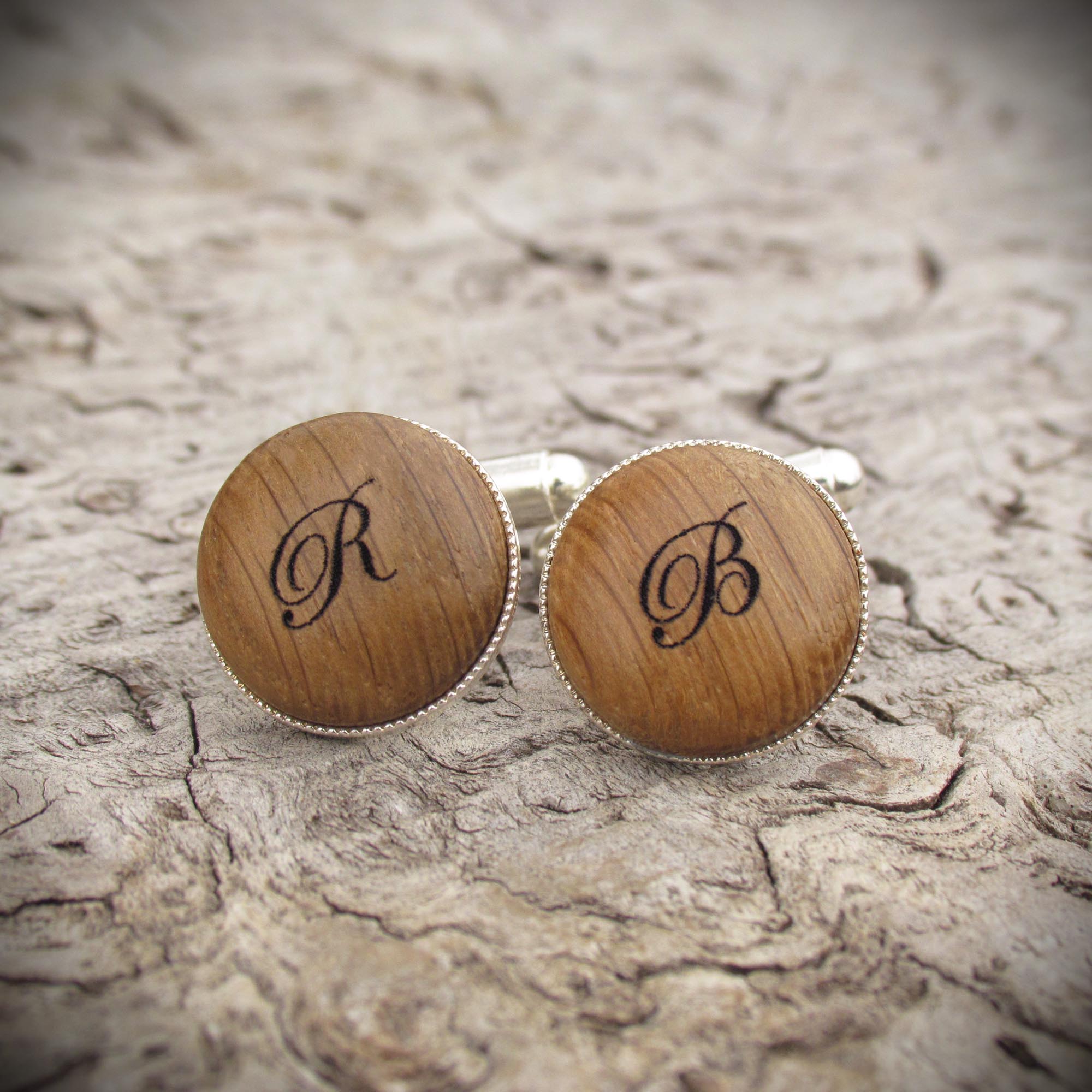 oak cufflinks