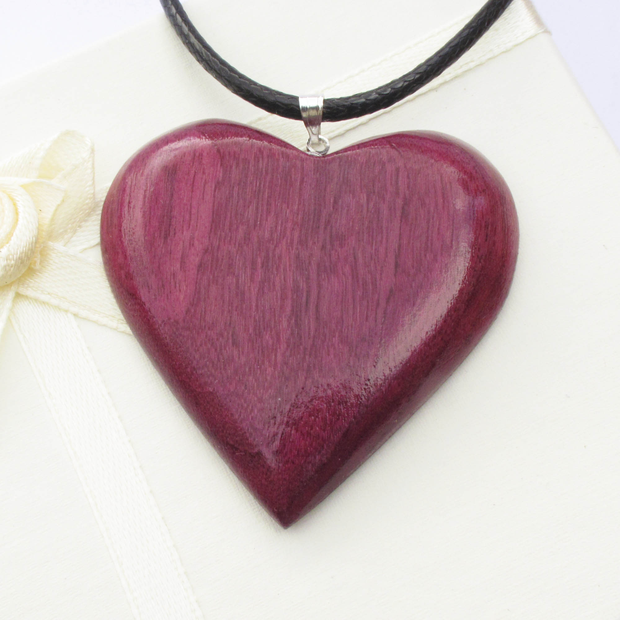 Purple Wood Heart