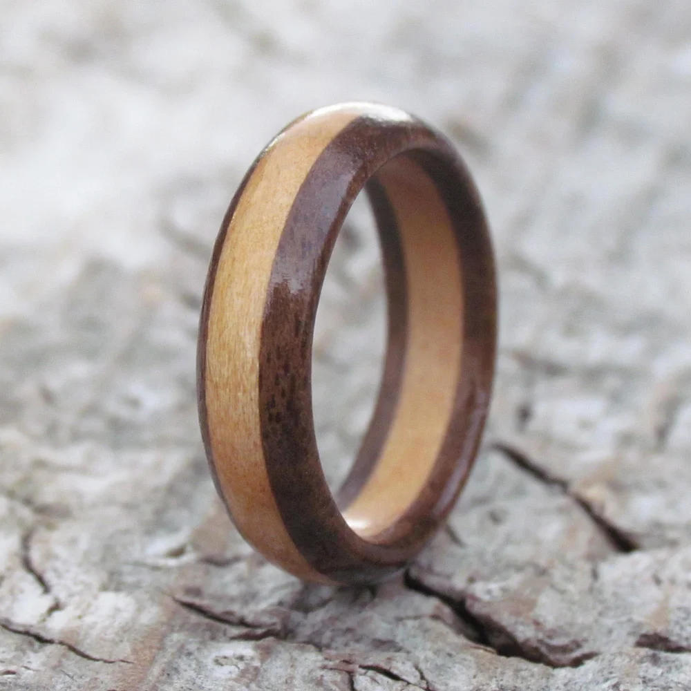 Walnut And Cherry Trees Wood Ring — The Wood Hut Beautifully