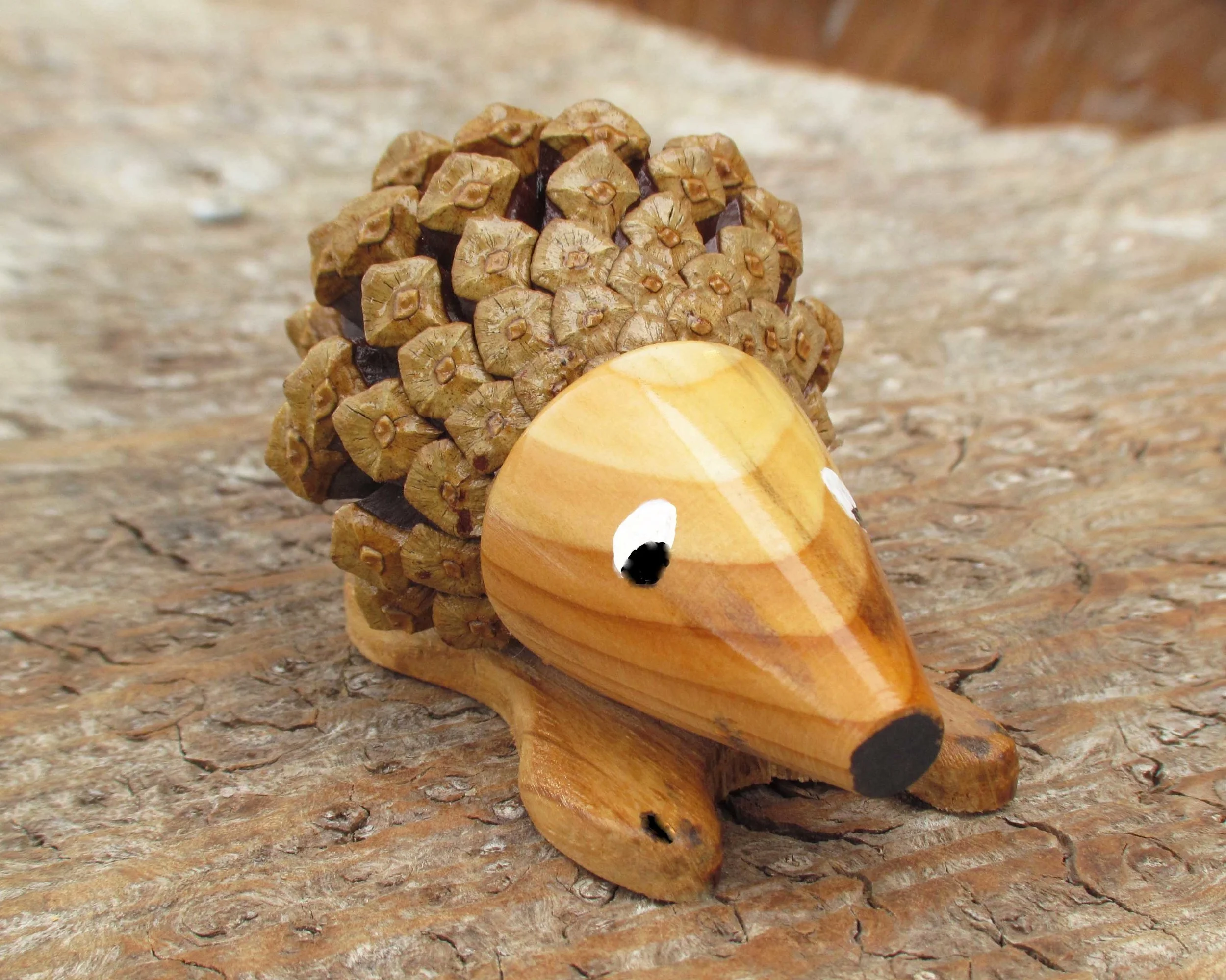 adorable wooden gift hedgehog