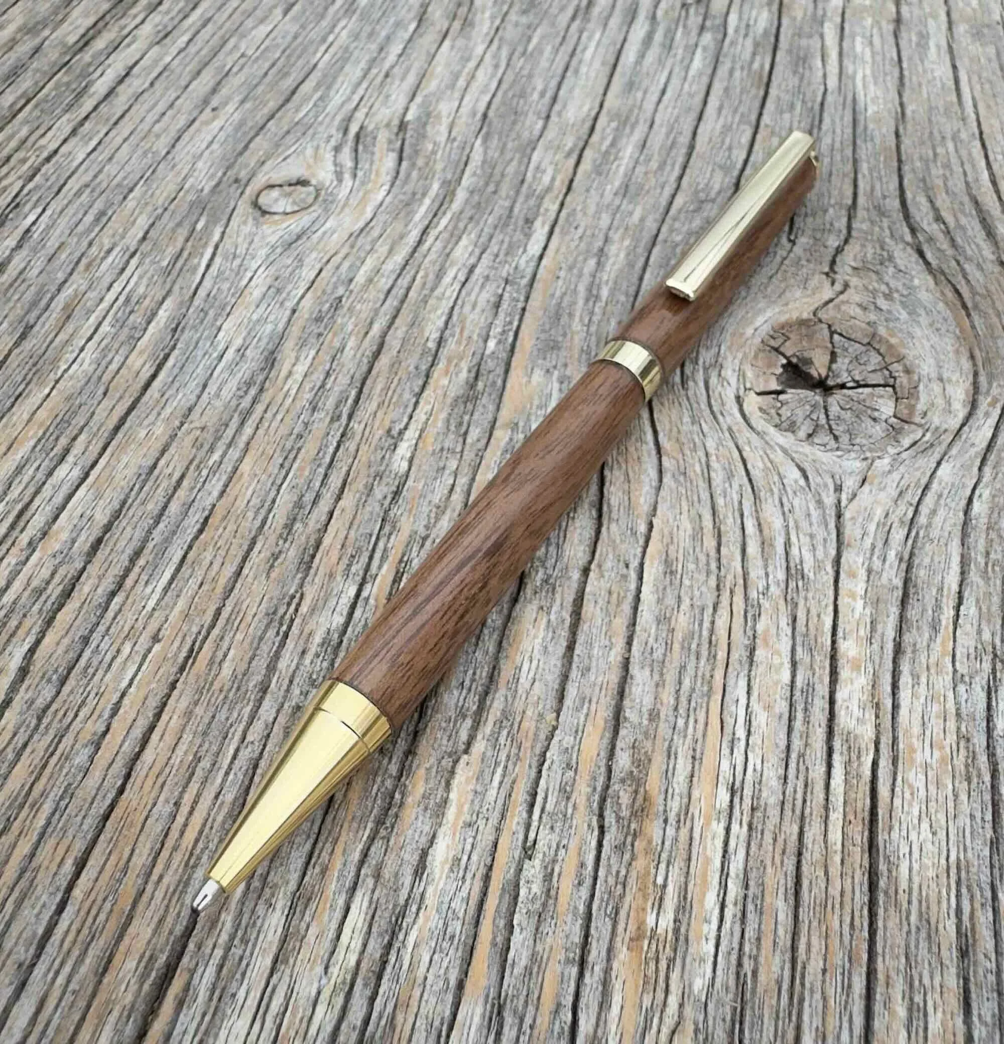 Walnut wooden ballpoint pen