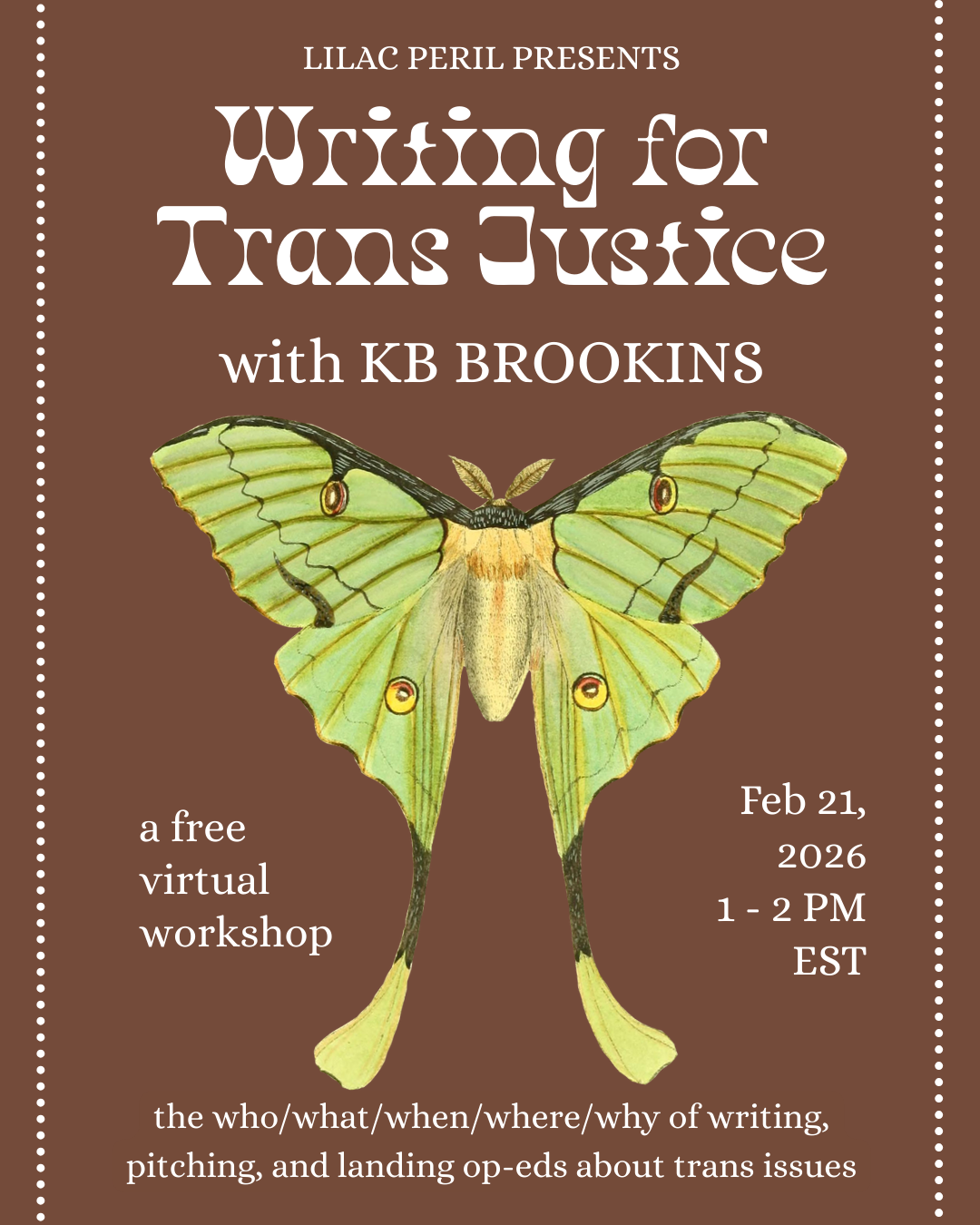 Writing for Trans Justice with KB Brookins