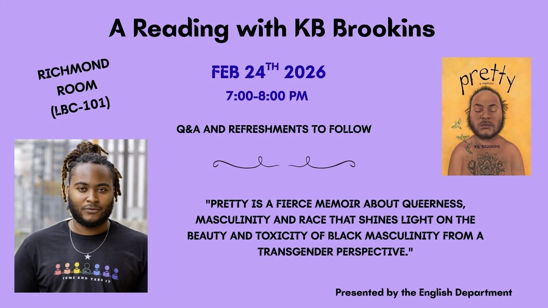 Reading, Q&amp;A, and Book Signing at Earlham College