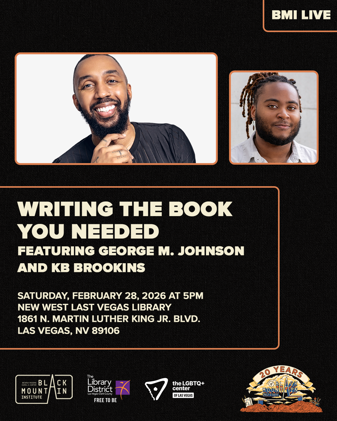 Writing the Book You Needed featuring George M. Johnson and KB Brookins