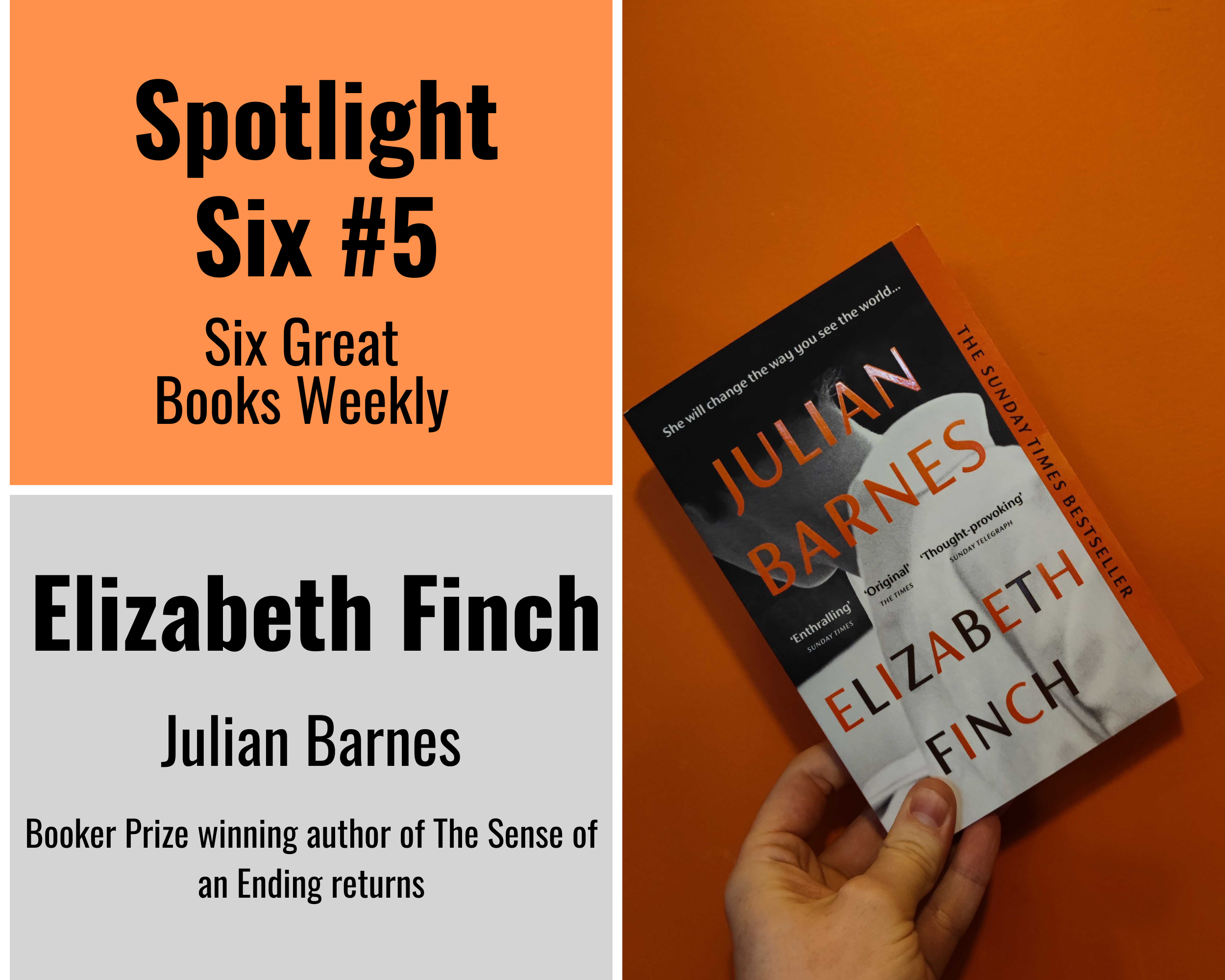 In store now! Elizabeth Finch by Julian Barnes — October Books