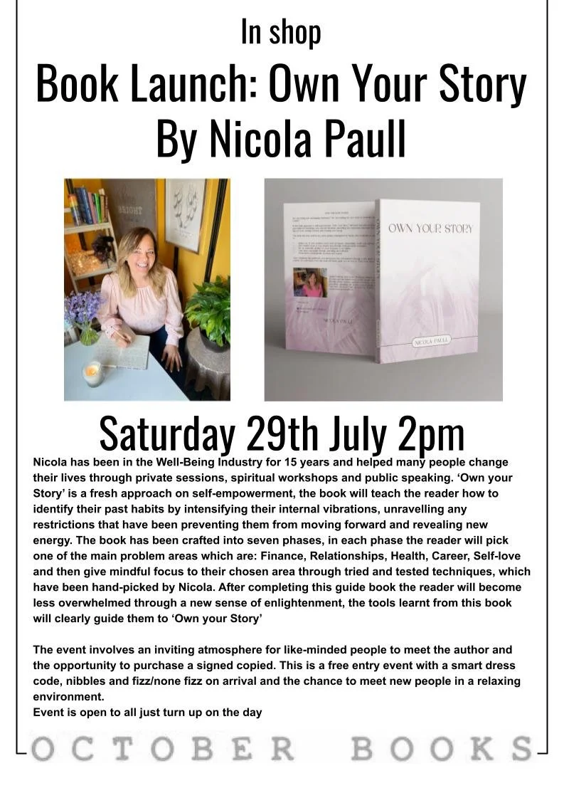 Book Launch Own Your Story By Nicola Paull — October Books
