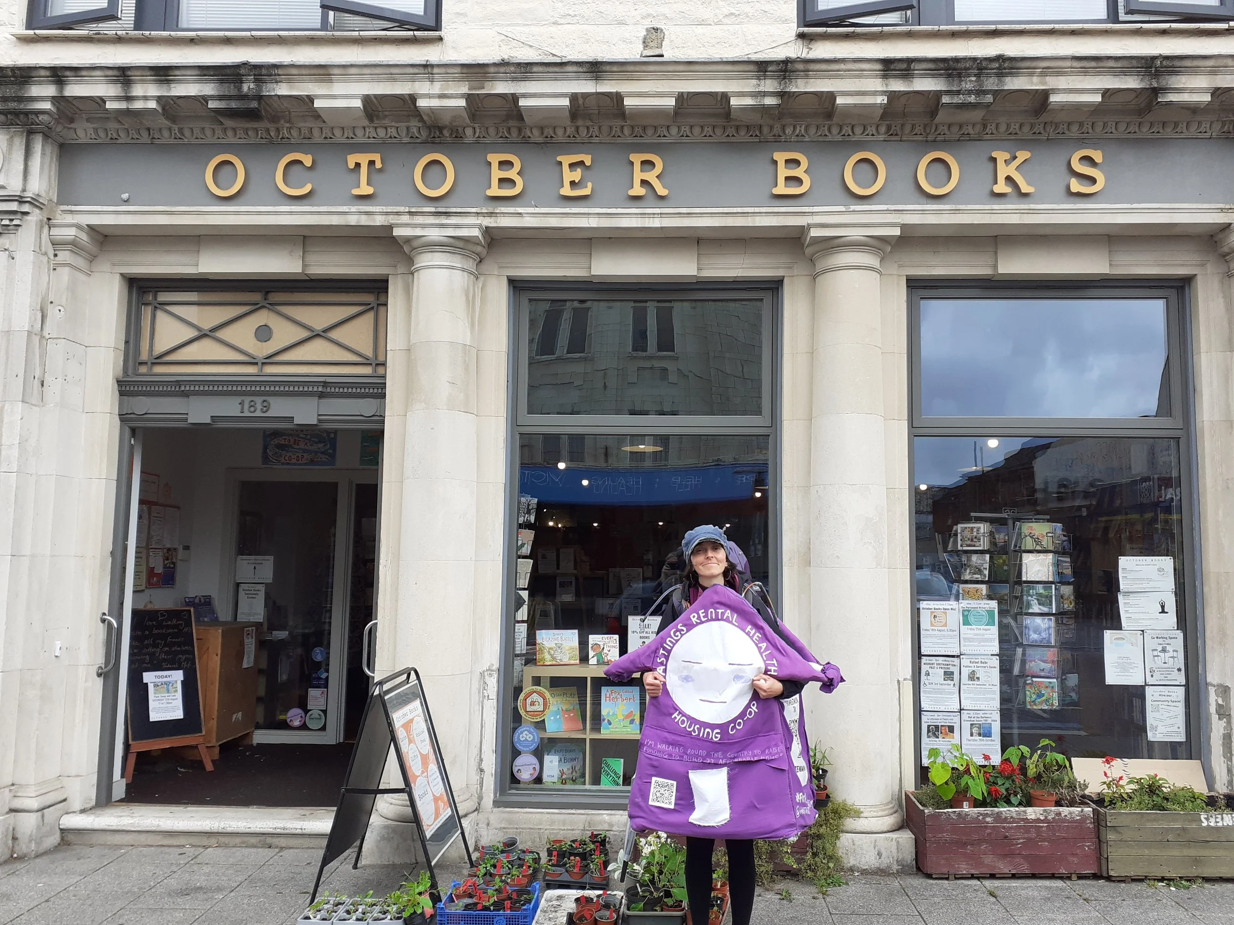 Saturday visit from Hastings Rental Health Housing coop — October Books