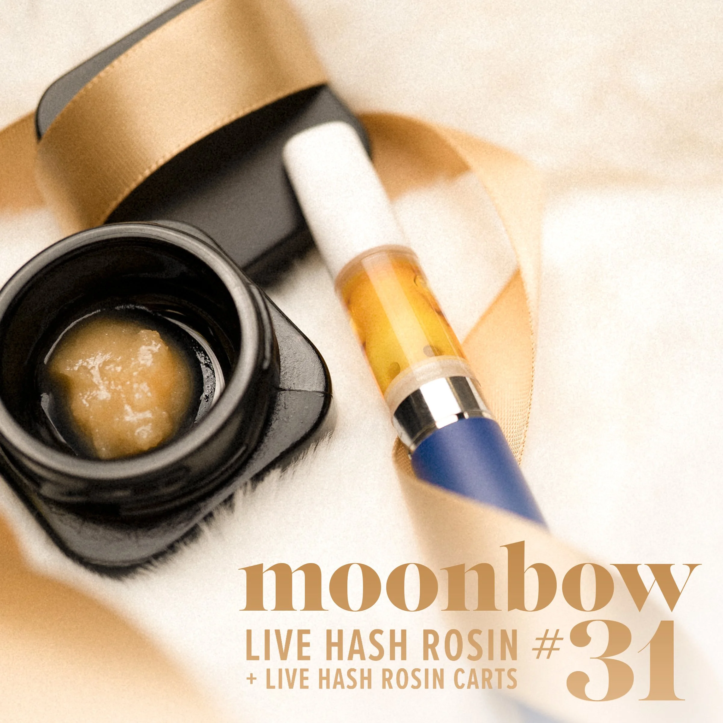 MOONBOW #31 LIVE HASH ROSIN &amp; LIVE HASH ROSIN CARTS