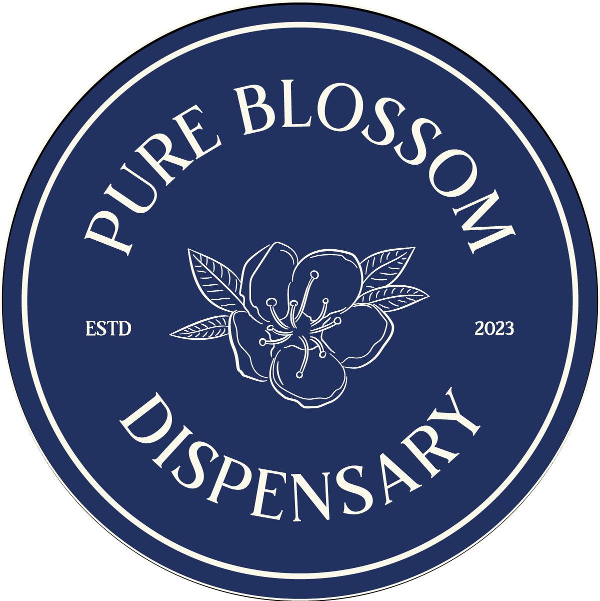 Pure Blossom Dispensary logo. Find select Breakwater cannabis products at Pure Blossom Dispensary.