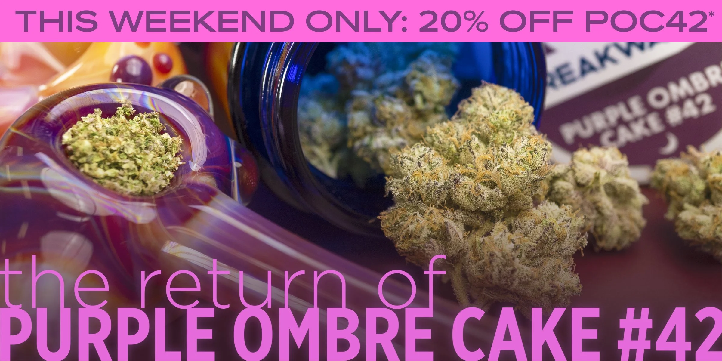 This weekend only: 20% off POC42 for the return of Purple Ombre Cake #42