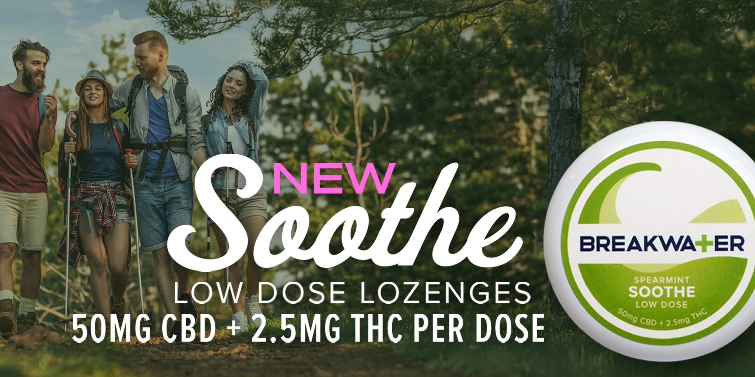 Soothe Low Dose Lozenges. 50MG CBD + 2.5MG THC per dose.