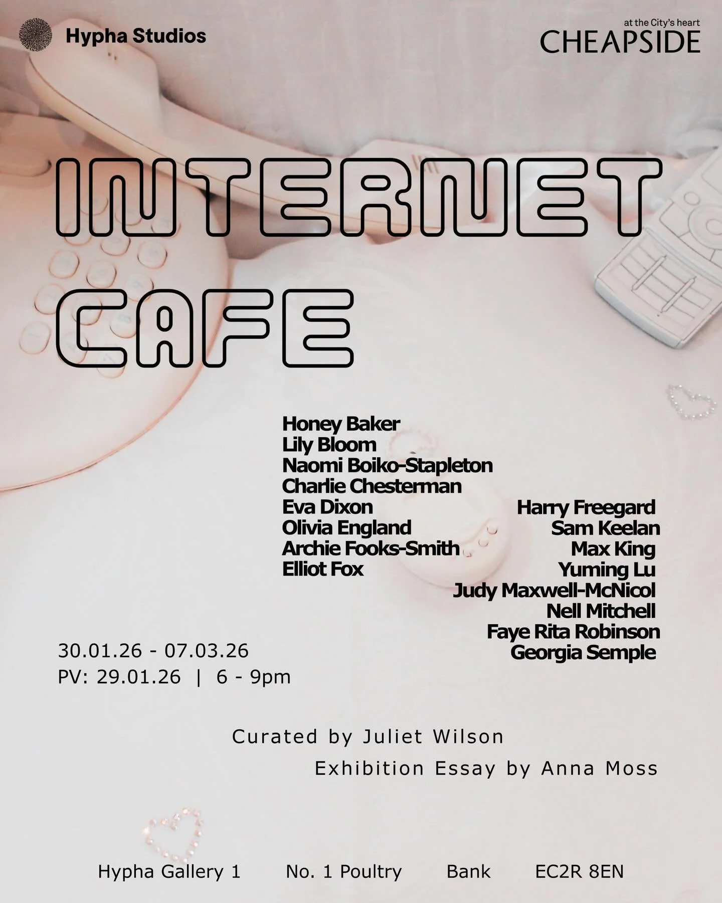 Working very hard in the studio to make new work just in time for INTERNET CAFE ⏲️ two weeks left! ⏳

INTERNET CAFE invites us to reflect upon how new media has accelerated the disappearance of social and cultural customs associated with hand-held te