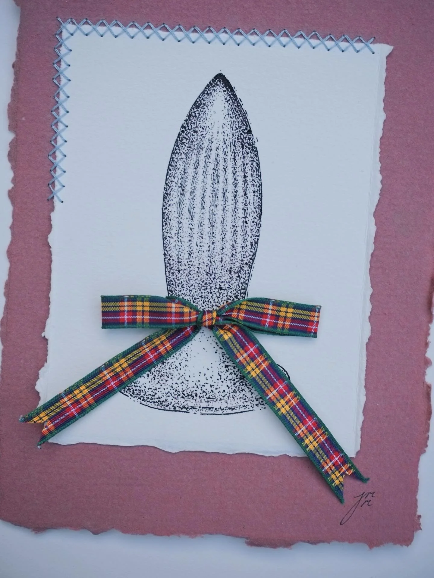 Still Life From My Bedroom (3). 

Paper, ink, ribbon, string and some trouble making 🎀DM or email to inquire about purchasing or showing - A5 (ish) and one of a kind.