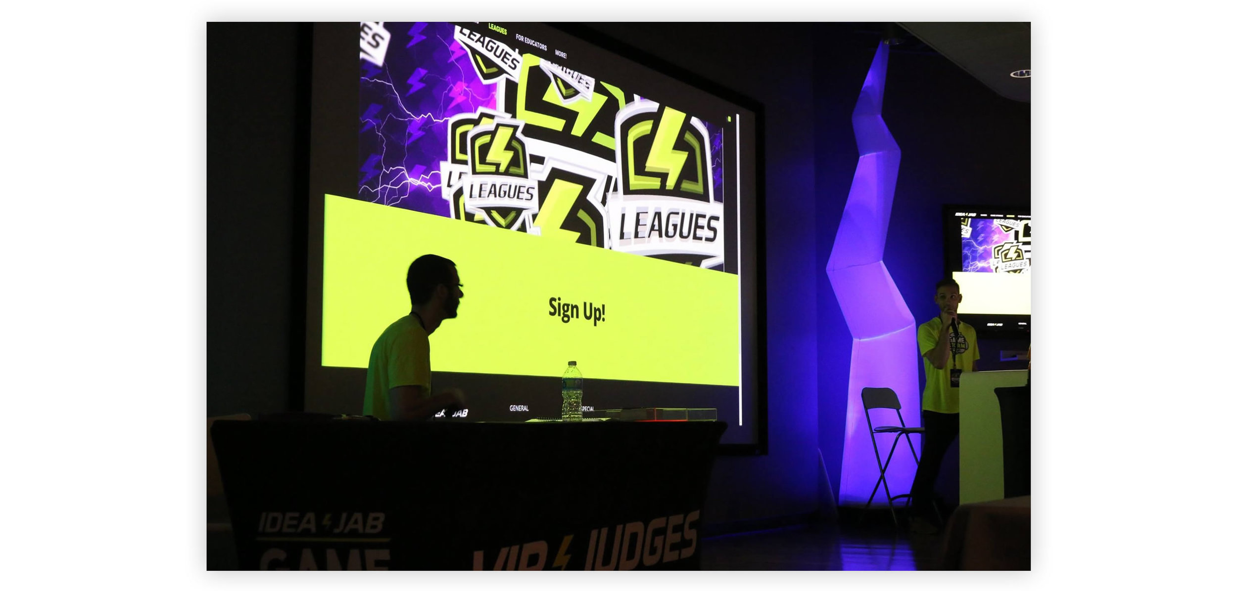 From the game itself, the packaging, the renders and the logos, to the 40ft. wide banners, the 20ft. tall LED lightning bolts, the battery powered light up trophies and fan powered inflatable LED storm clouds that hung from the ceiling… it was all designed and brought to life by yours truly.