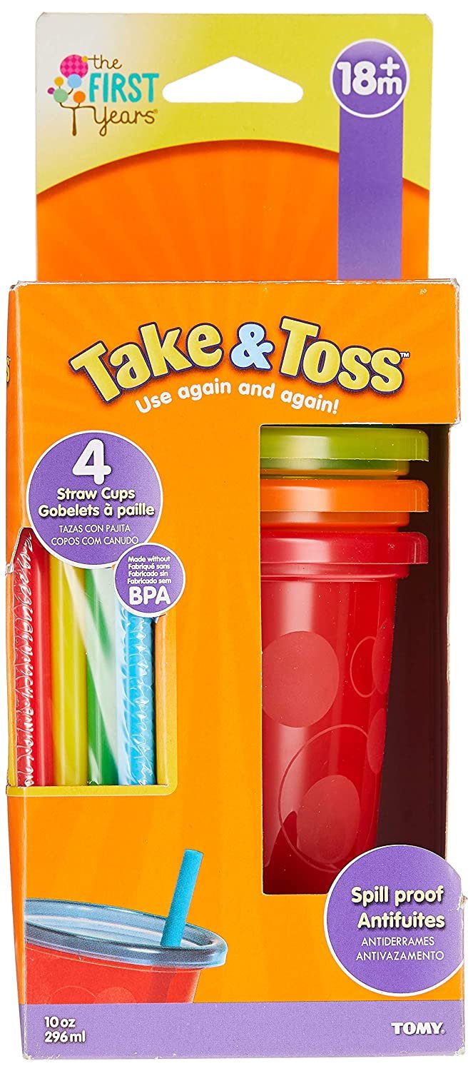 Take and Toss Spill Proof Cups 10oz 4 Pack - South Coast Sensory Store