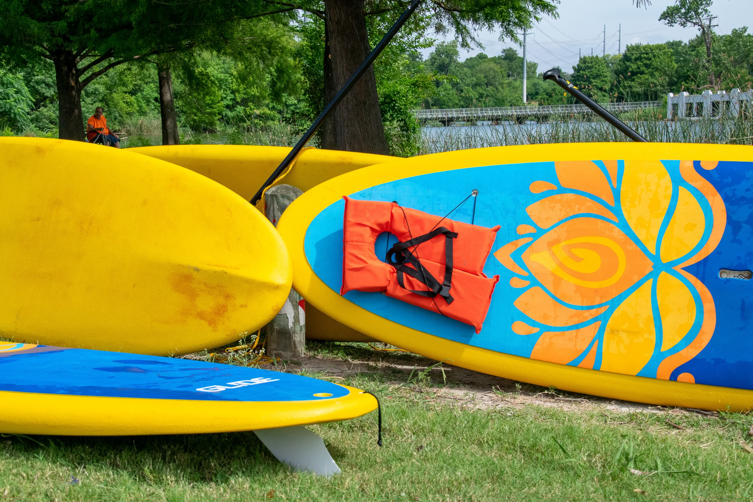 Glide Lotus paddle boards are specifically designed for SUP yoga.