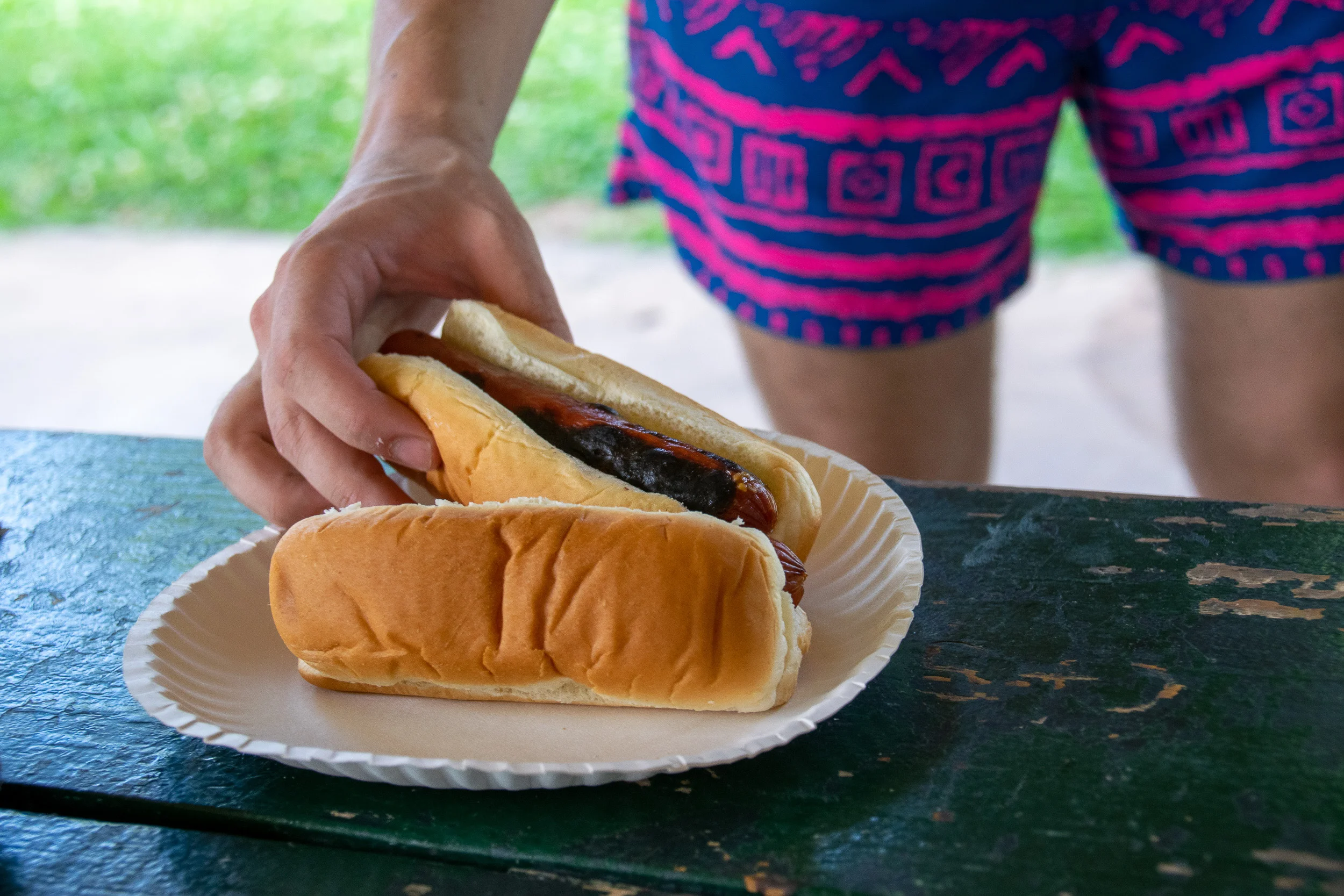 Picnic under the pavilion with Summit Climbing, Yoga and Fitness.