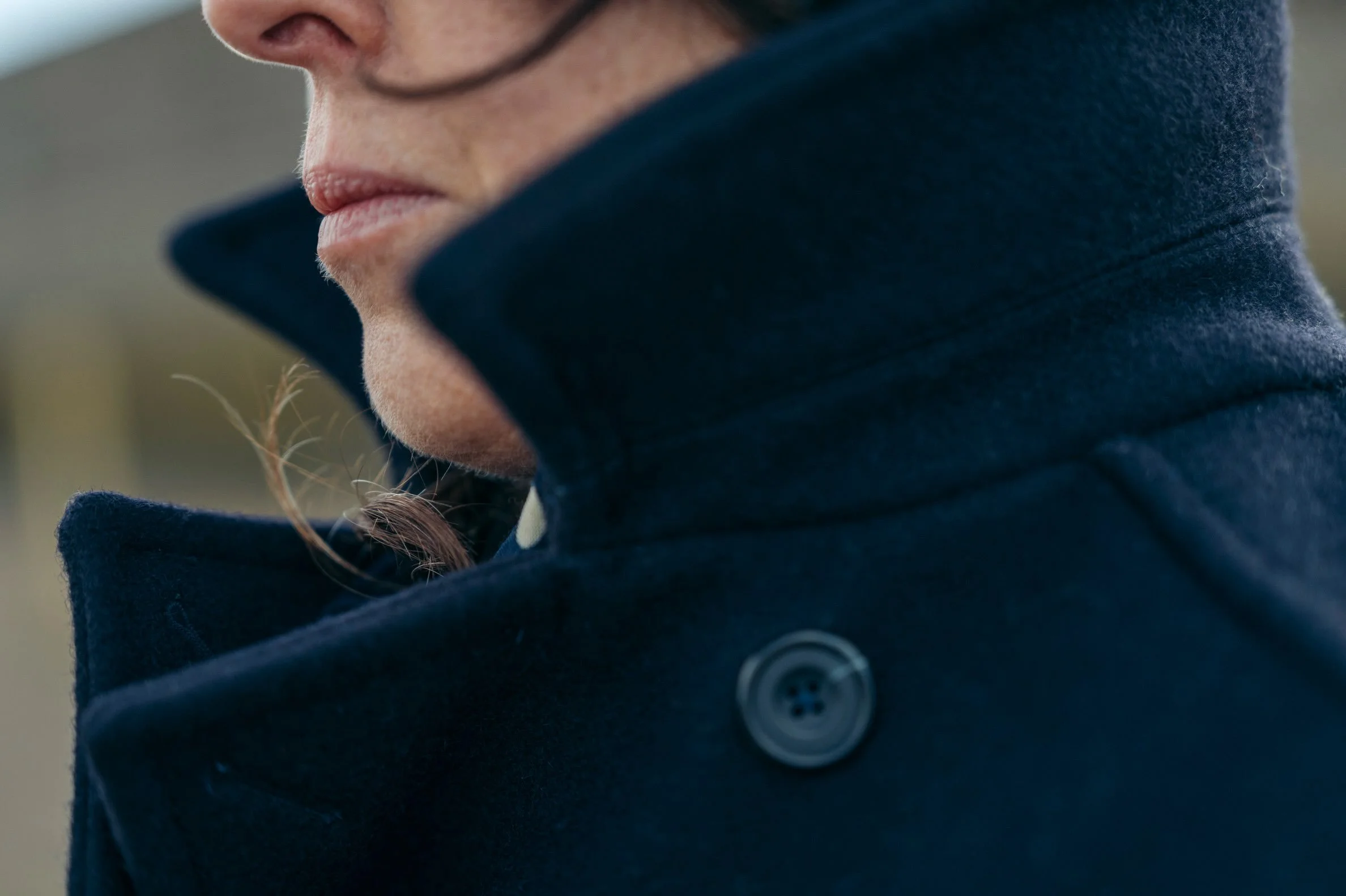 Collars Up!

With its unmistakeable collars, cropped silhouette and comforting half-belt our Frances Peacoat did not set out to discover new horizons but rather stay true to the original.

Of course, you still get to choose the cloth. 

📸 @remcomerb