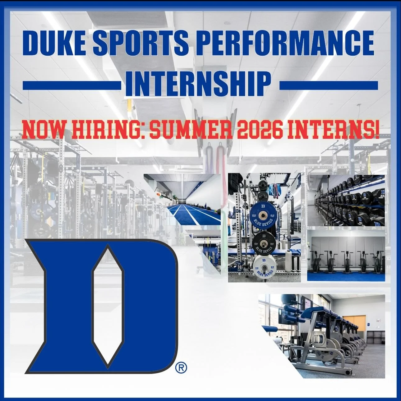 𝚂𝚙𝚎𝚗𝚍 𝚊 𝚜𝚞𝚖𝚖𝚎𝚛 𝚠𝚒𝚝𝚑 𝙳𝚞𝚔𝚎 𝚂𝚙𝚘𝚛𝚝𝚜 𝙿𝚎𝚛𝚏𝚘𝚛𝚖𝚊𝚗𝚌𝚎! ☀️💪

The application window is now OPEN for our summer 2026 internship! Summer interns are either NSCA-CSCS OR course credit candidates. As a DSP intern, you can expec