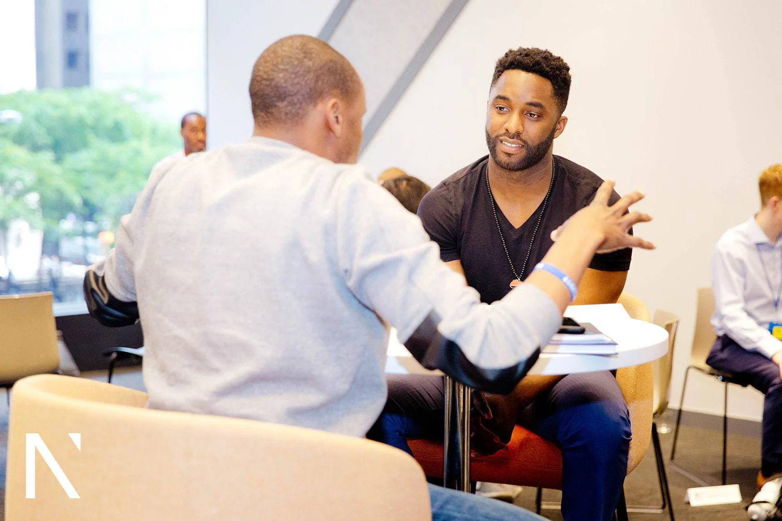 Tayo Rockson, speaker and author, at a mentor session with Next Gen Summit at #NGS2019