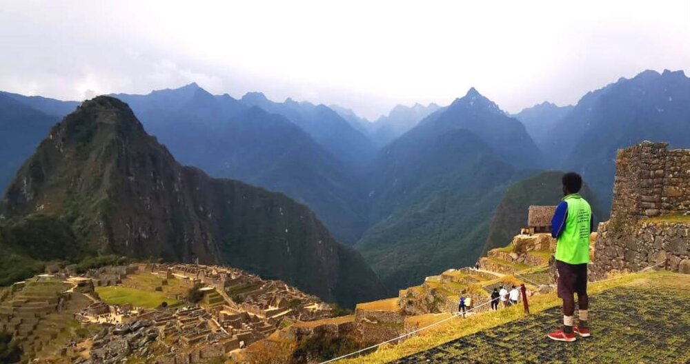 En Machu Picchu.