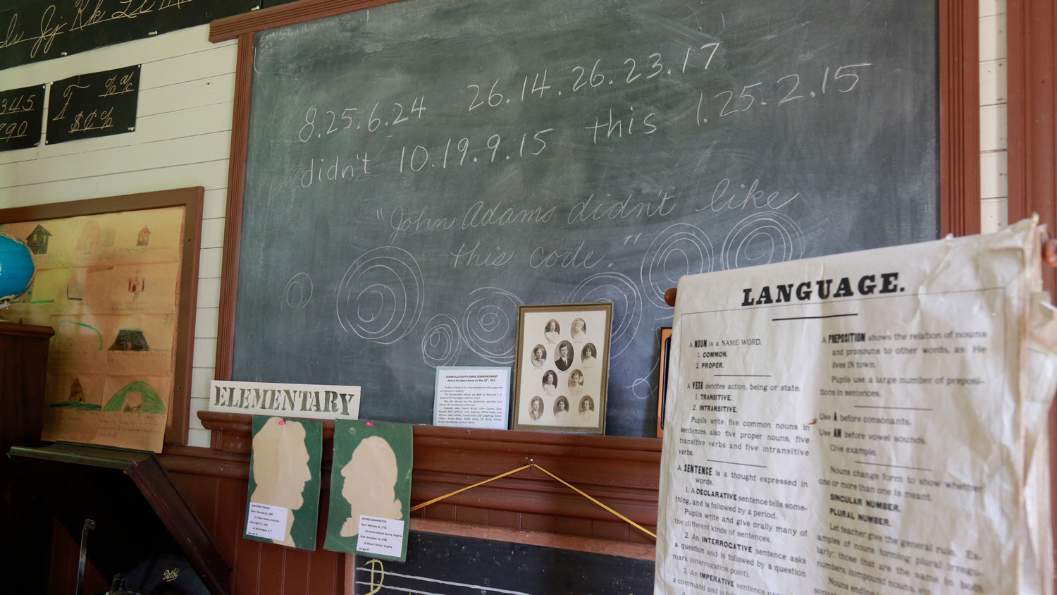 A blackboard in the classroom,with assignment written in chalk.