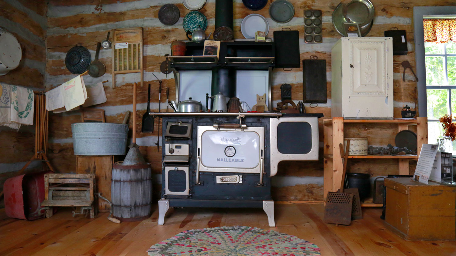 A wood burning cook stove