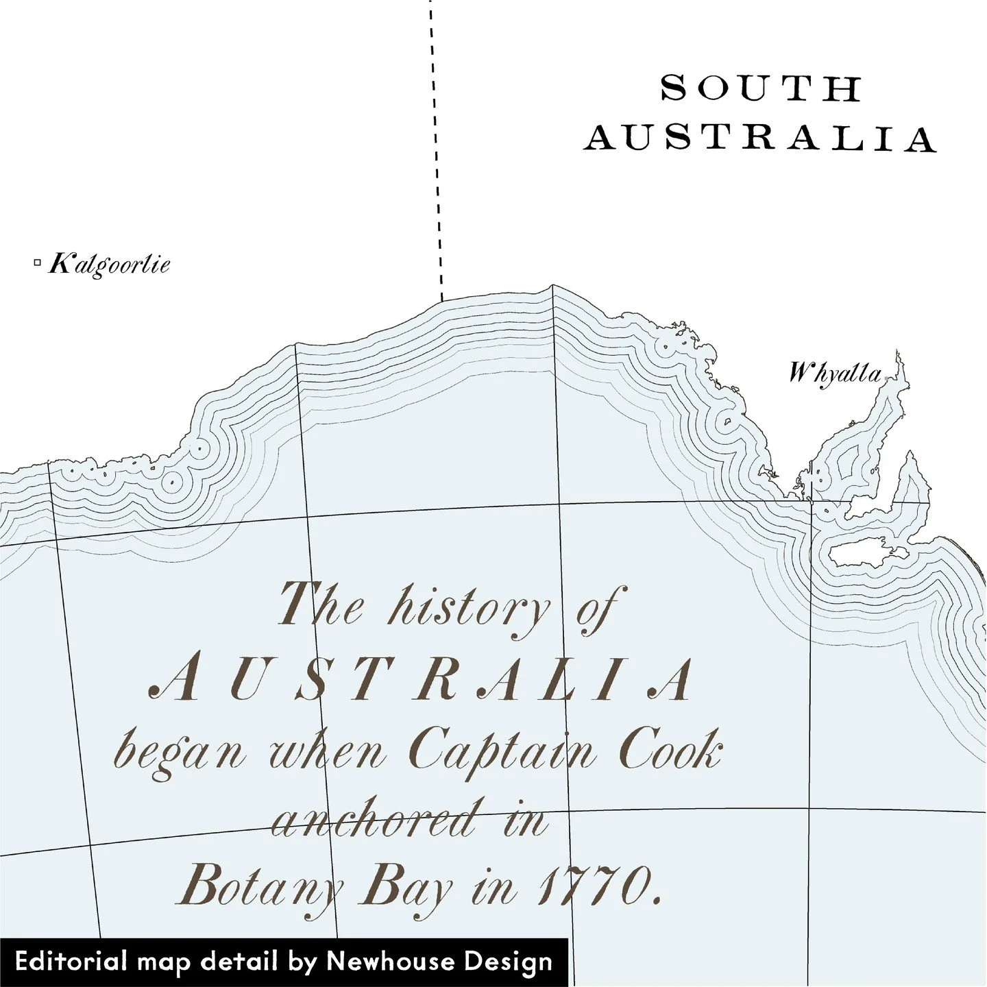 Australia historical map detail by Newhouse Design.

#newhousedesign 
#newhousemaps
#mapdesign
#australia