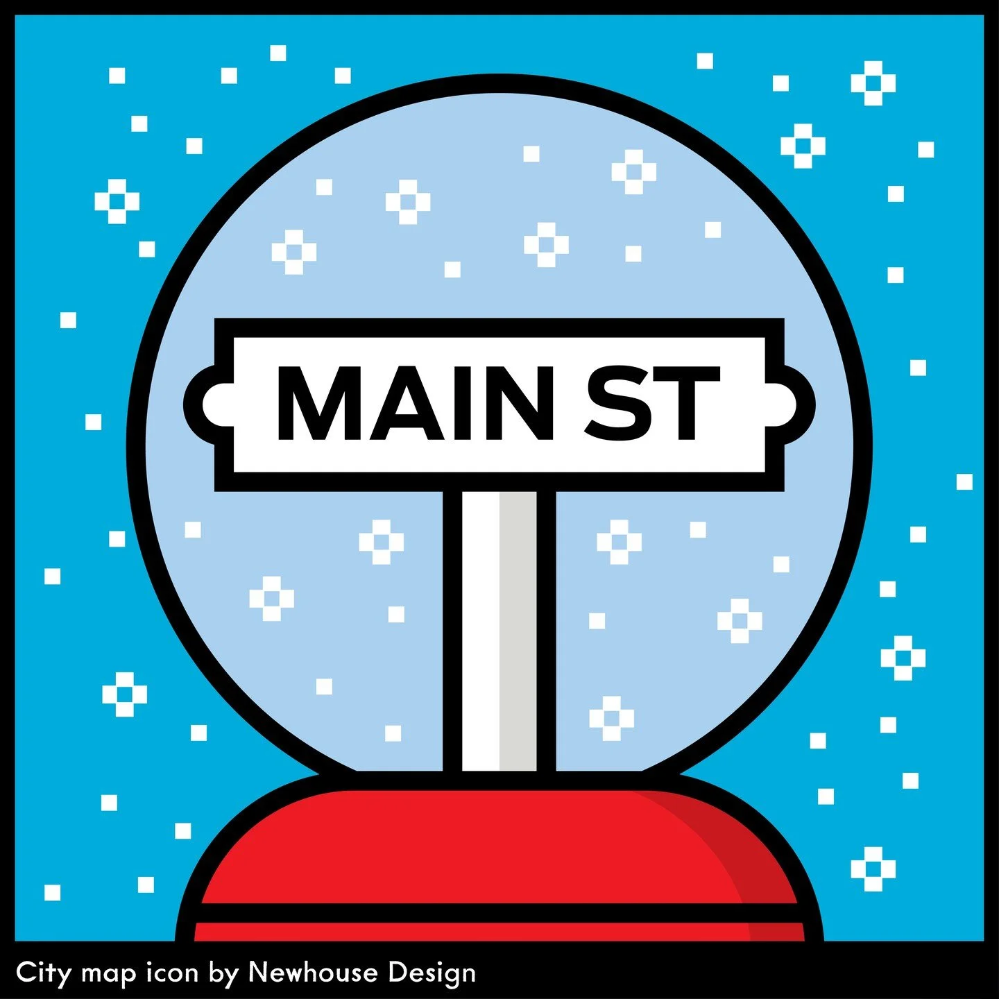 City map detail, snowglobe. 

#newhousedesign
#newhousemaps
#mapdesign 
#icondesign