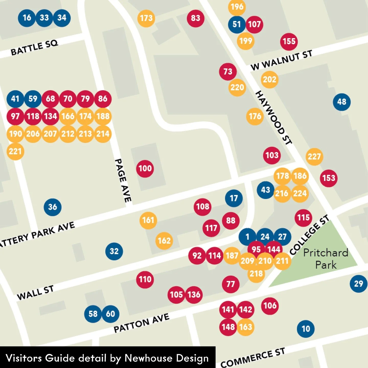 Tourism map detail from the Asheville NC visitors guide.
#newhousedesign
#newhousemaps
#visitorsguide
#tourismmaps
#asheville