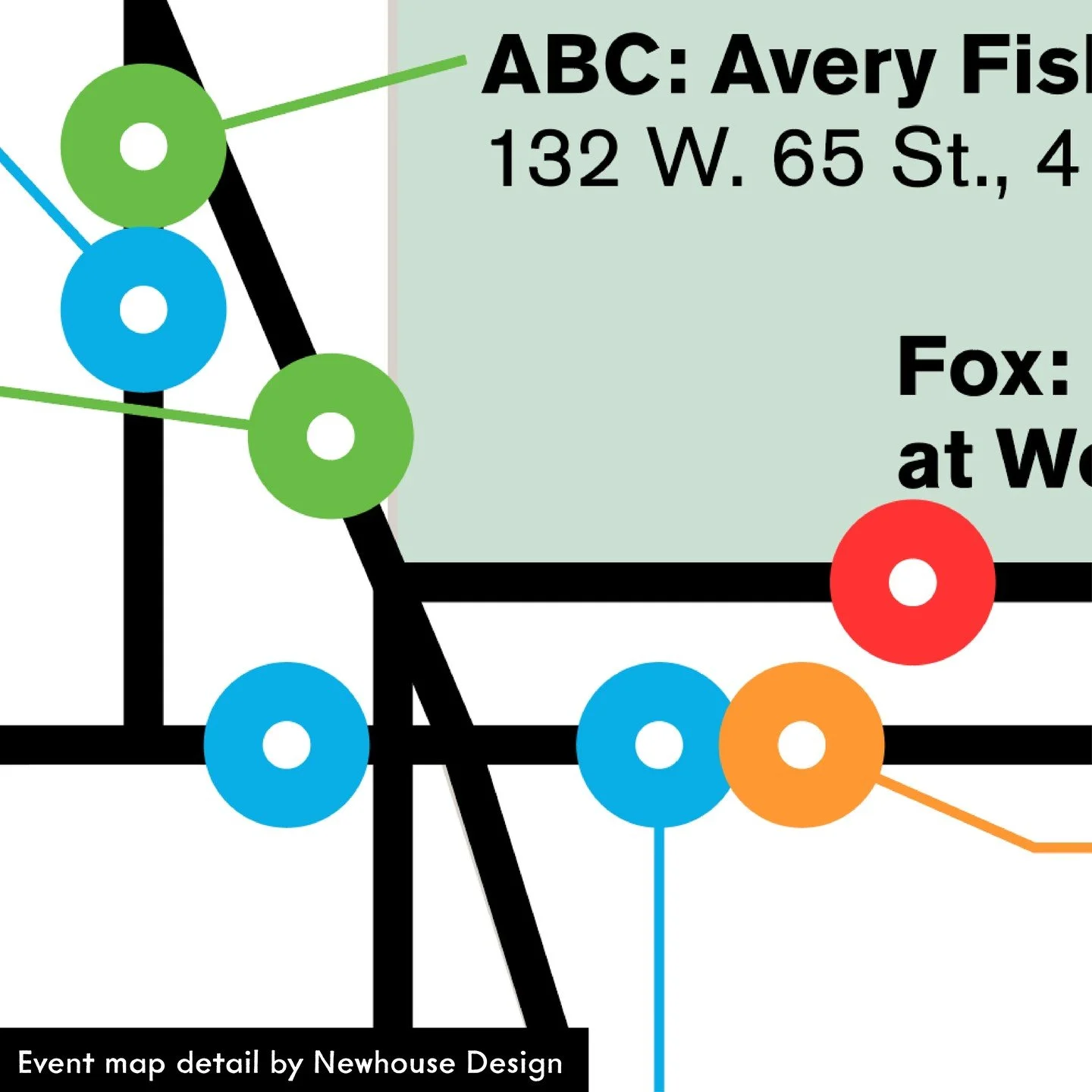Event map detail.

#newhousemaps
#newhousedesign 
#mapdesign
#transitmap