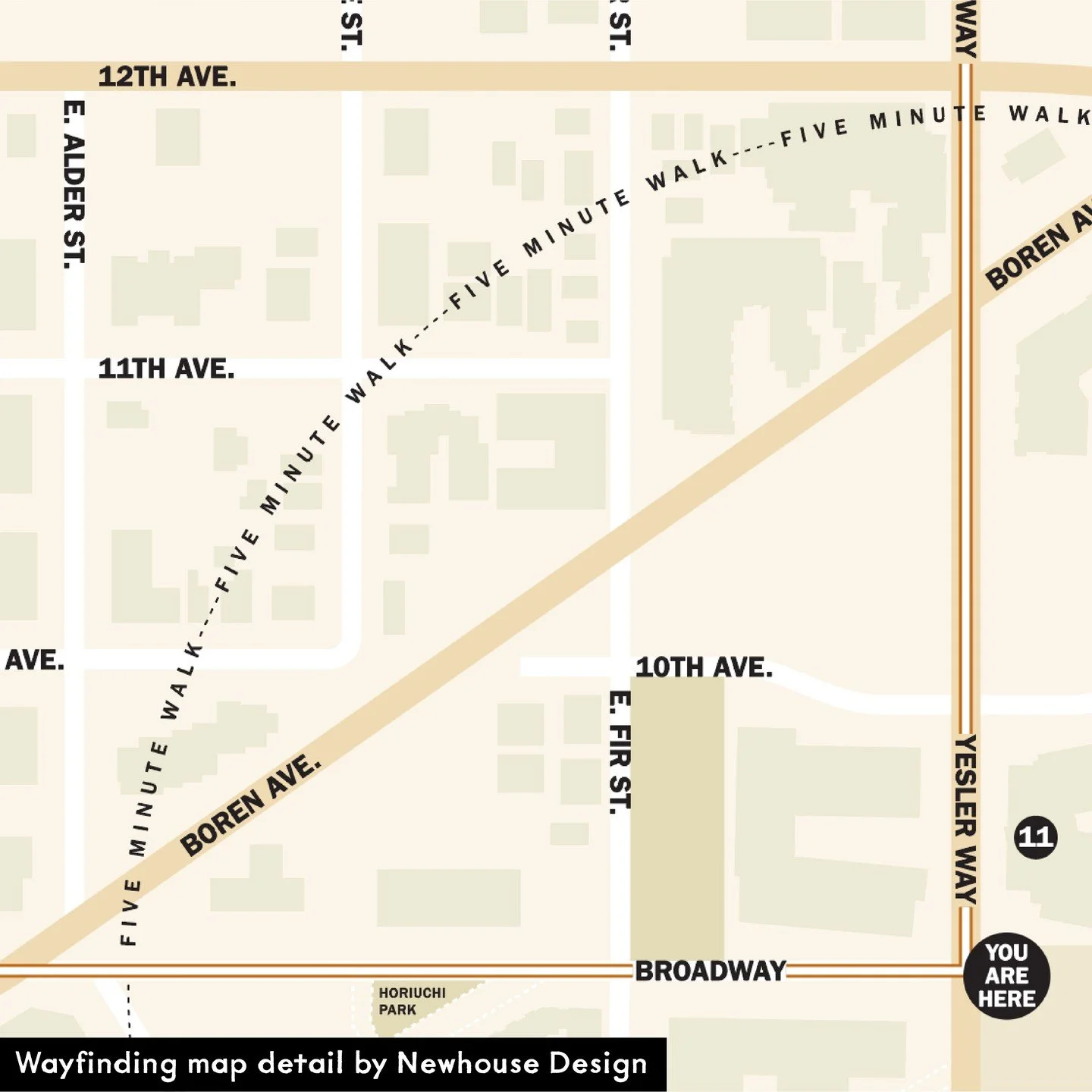 Wayfinding map series, detail from kiosk. 

#newhousemaps #newhousedesign #wayfindingmaps #wayfinding #seattle #mapdesign #mapdesigner