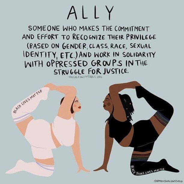 Not sure what an ally is or how to be one? @harmonywillowstudio puts it all into perspective in this adorable artwork! How are you working towards being an ally? Keep in mind, this isn't a destination, but rather something that we must work towards e