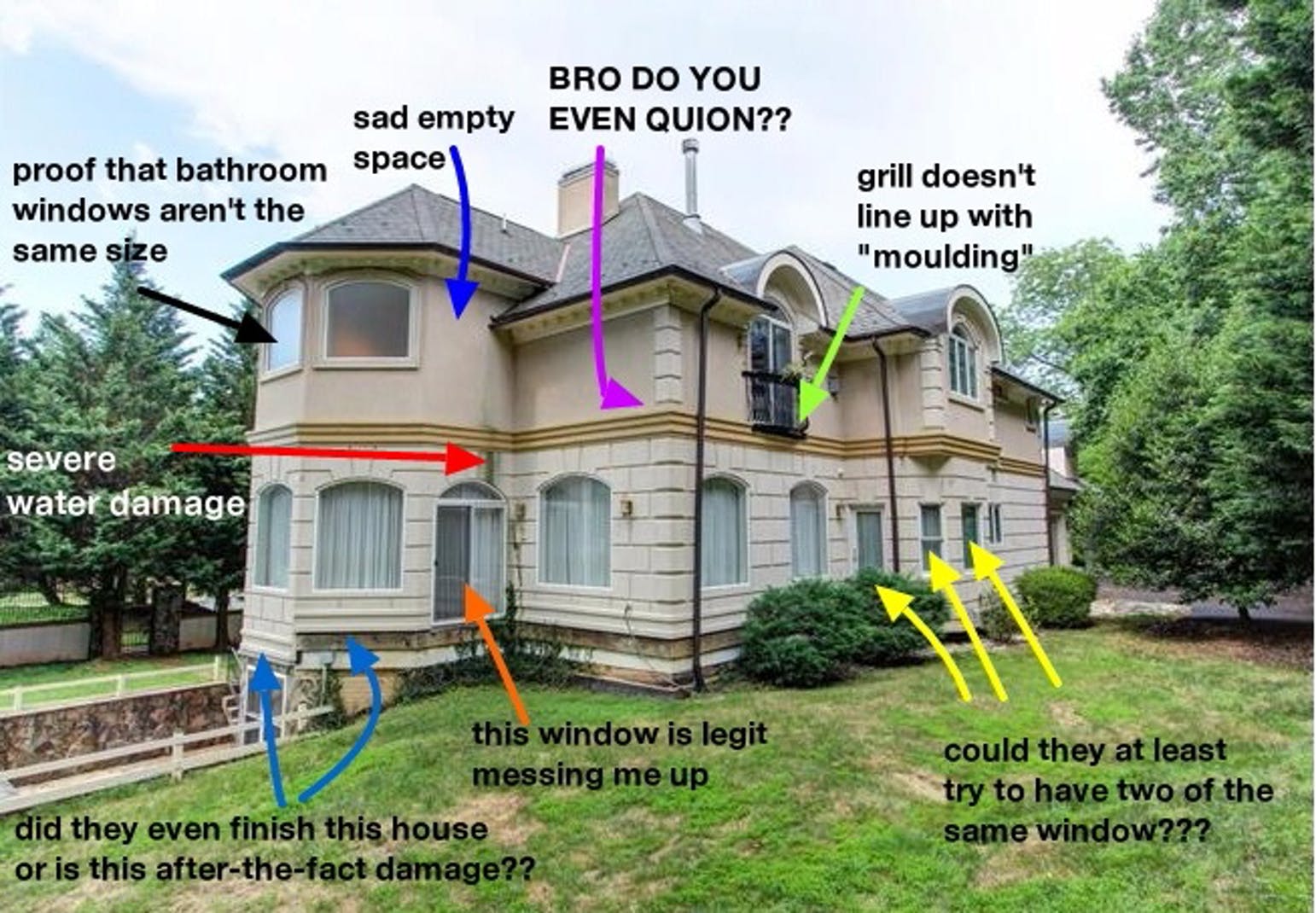 a McMansion from McMansion Hell, image via Archinect