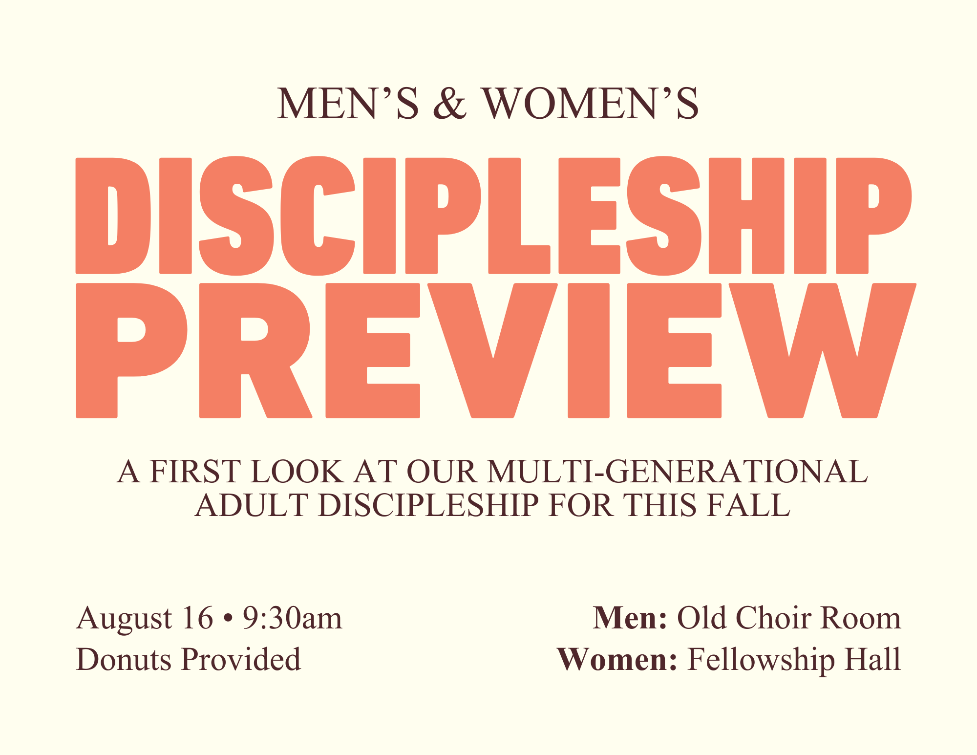 Adult Discipleship Preview