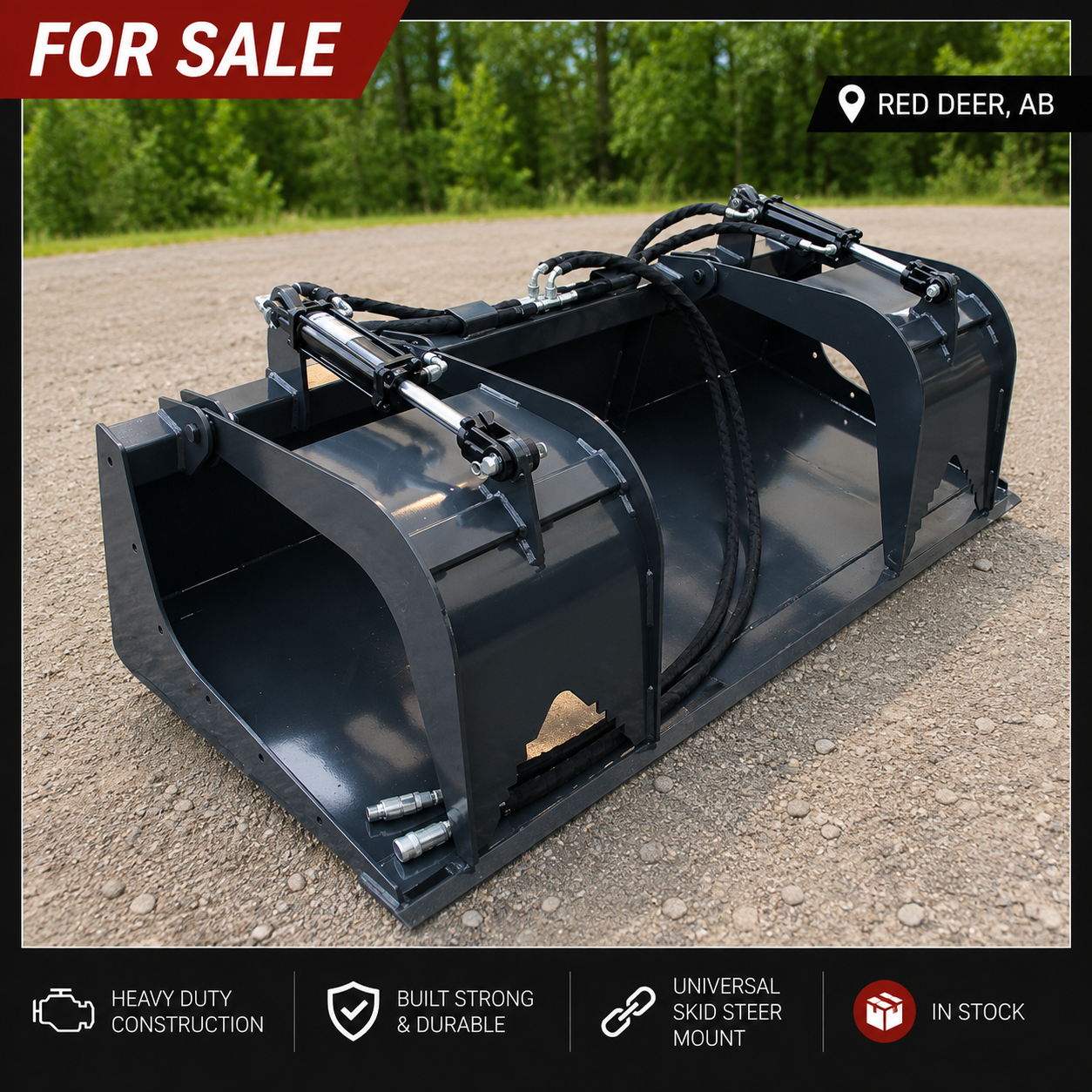 NEW 72" Wolverine Skid Steer Grapple Bucket