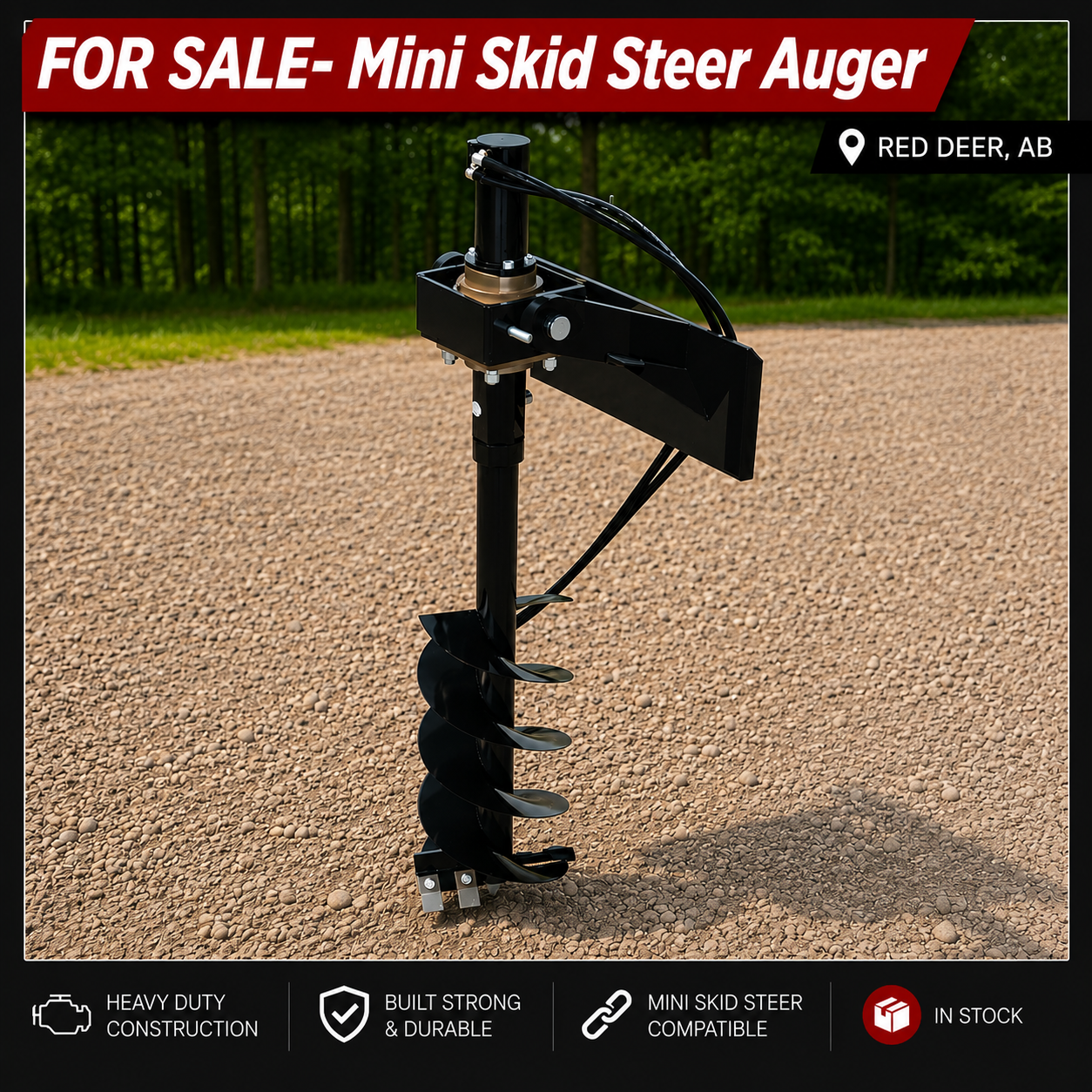 NEW Wolverine Mini Skid Steer Auger Drive & 6" Bit