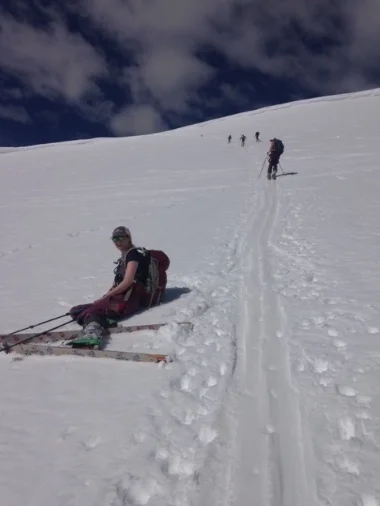 Sliding and sitting!
