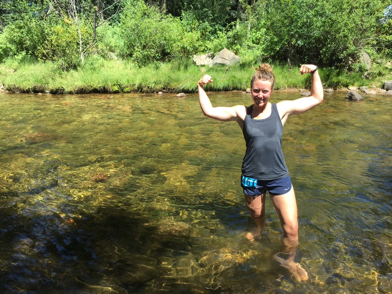 Post Half Marathon creek soak