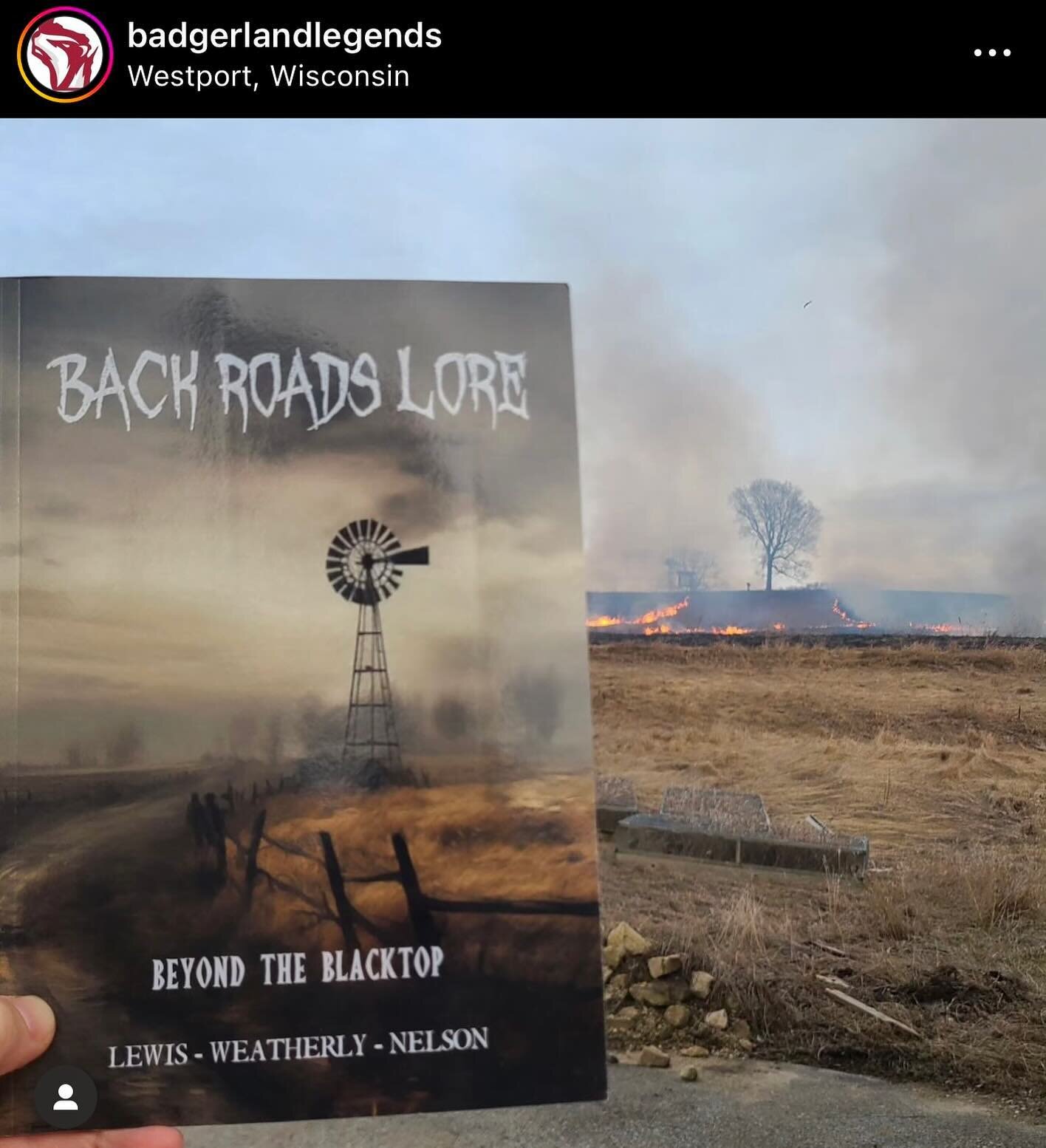 Those who pre-ordered the first volume of Back Roads Lore are getting the publication in their hands this week. As evidenced by this post from @badgerlandlegends the volume is creating a real firestorm. Grab yours today! Link at my website. #backroad