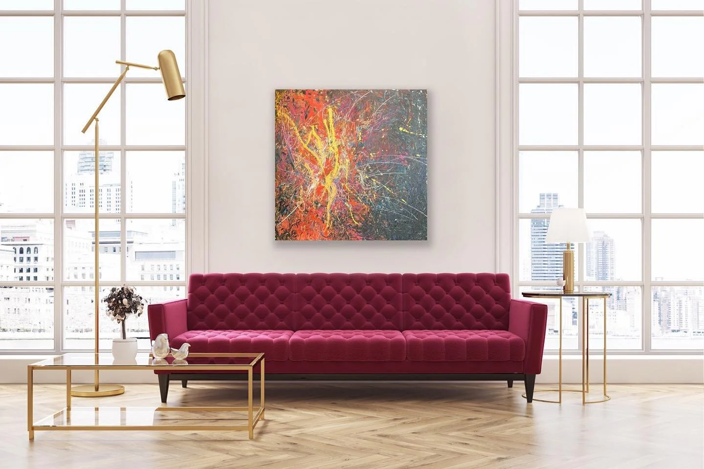Wowza! This was by far the most loved painting in my booth at #theotherartfairchi two weekends ago. Thanks again art supporters and artists for a wonderful time! Until next time&hellip; #saatchiart #abstractart