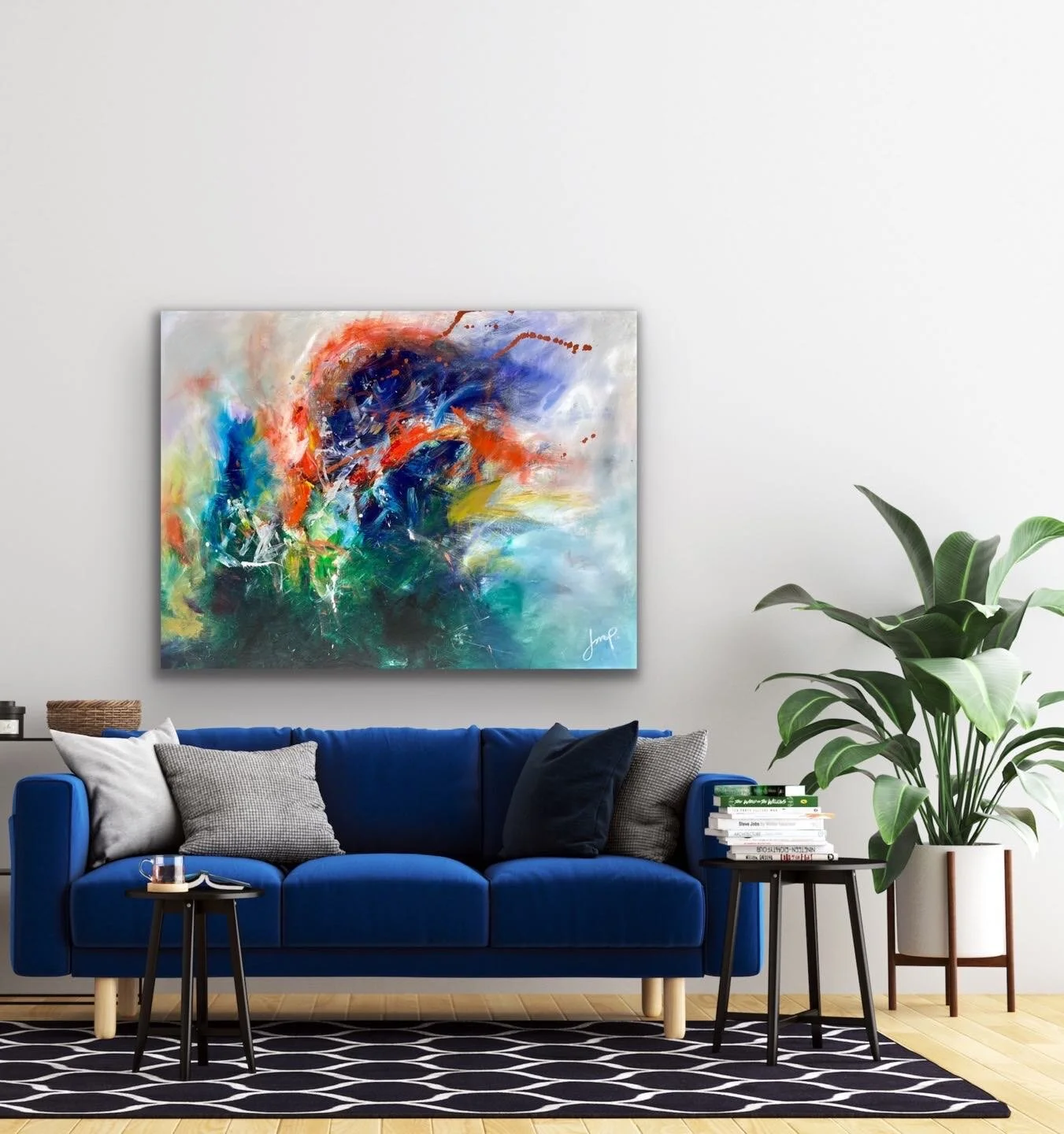 Cozy velvet and captivating, dreamy art&hellip; I could read in this room for hours. 

#saatchiart #originalart #abstractart #artforsale #artforsalebyartist