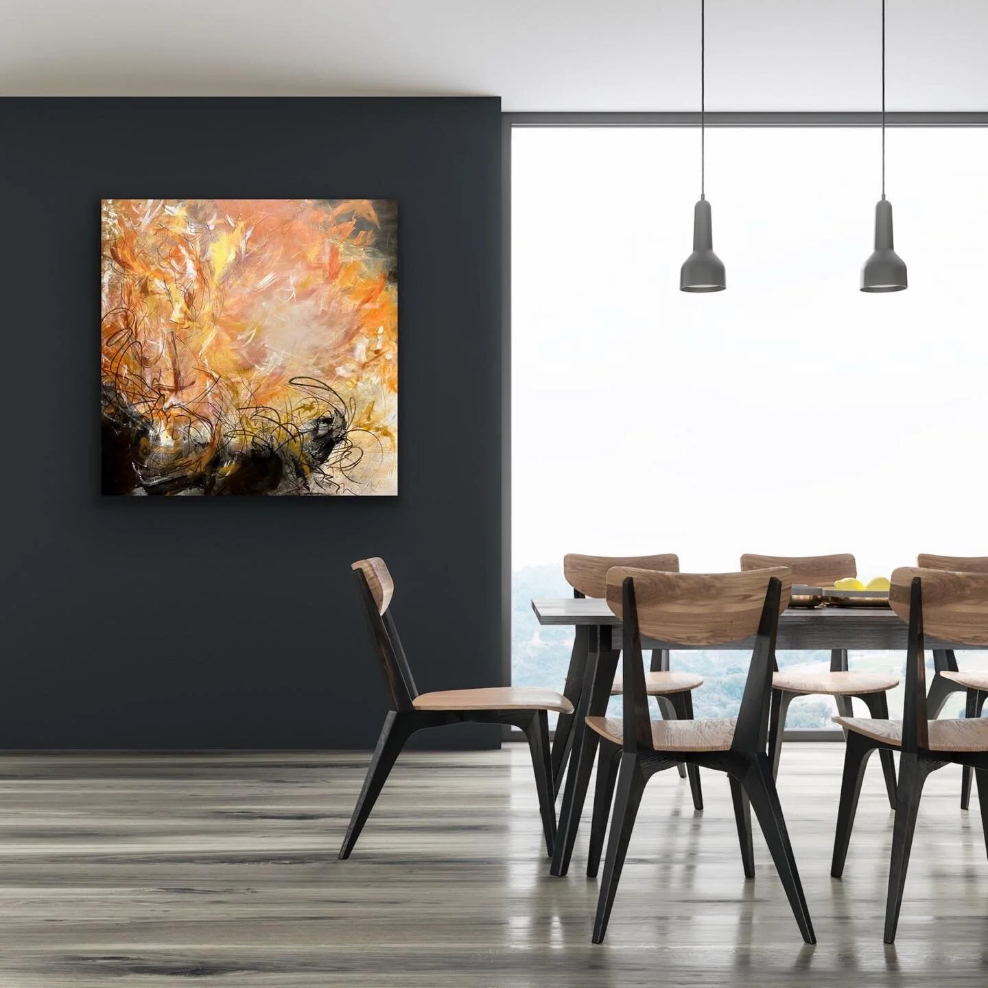 I&rsquo;m loving the idea of putting this new piece (original 42) on a dark wall.  https://www.saatchiart.com/jmporiginals
#saatchiart #originalart #abstractart