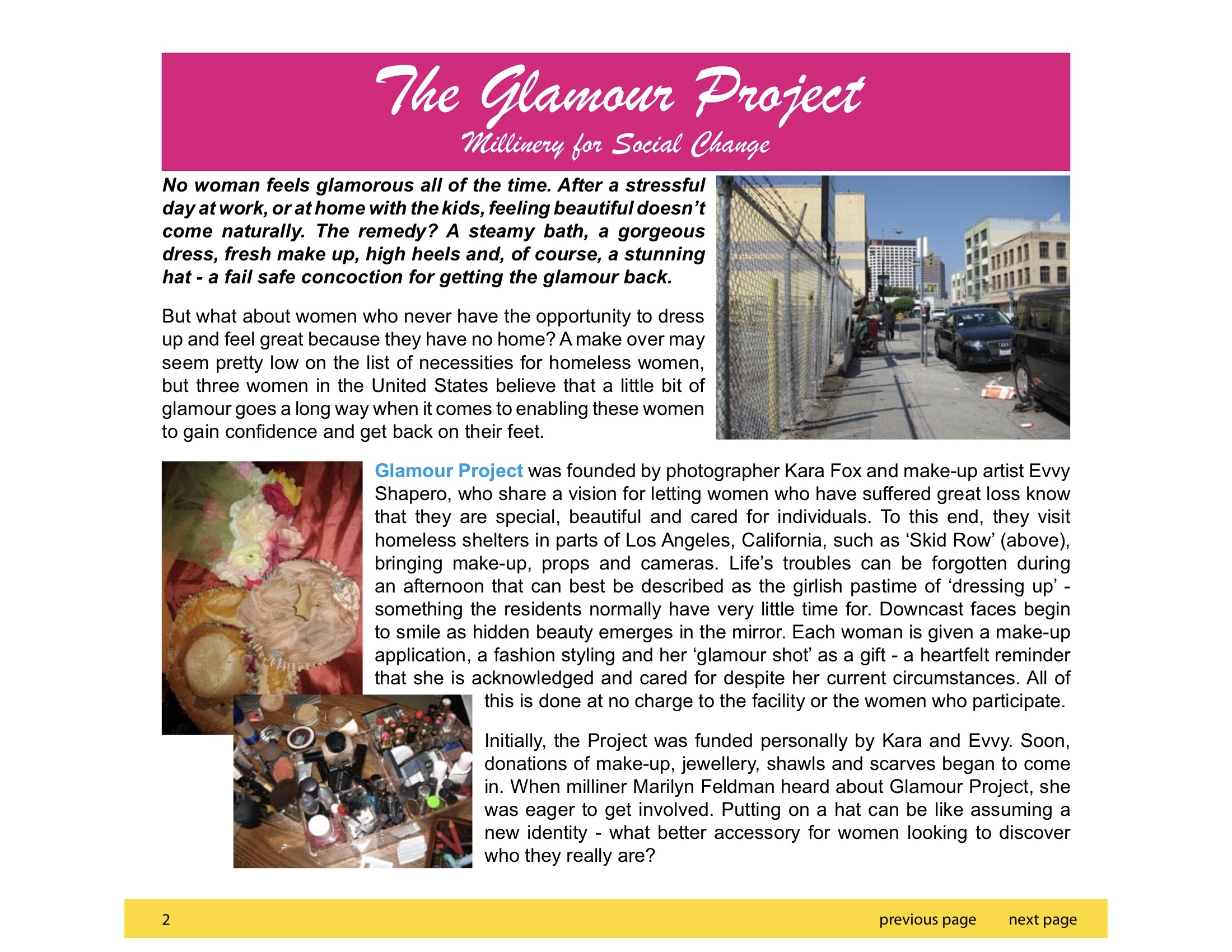 HaTalk - The Glamour Project - Millinery for Social Change - February 2011